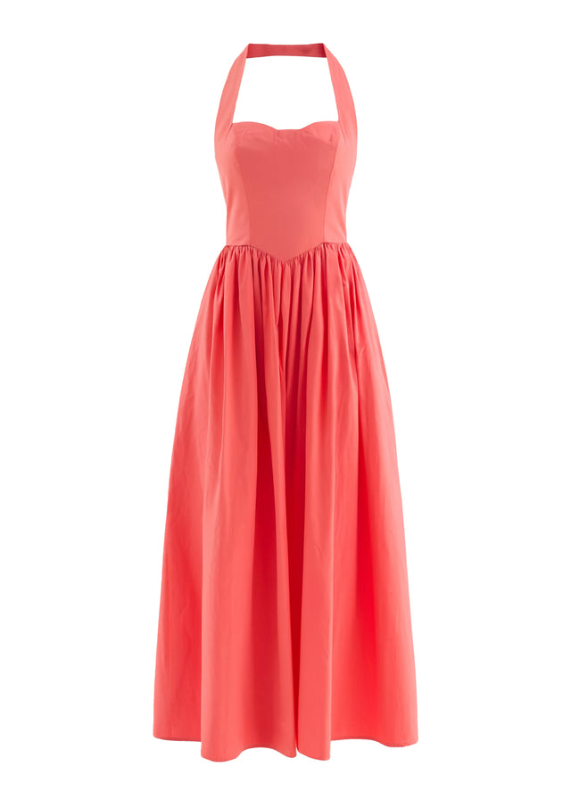 Karley Halter Midi Dress - Scarlet