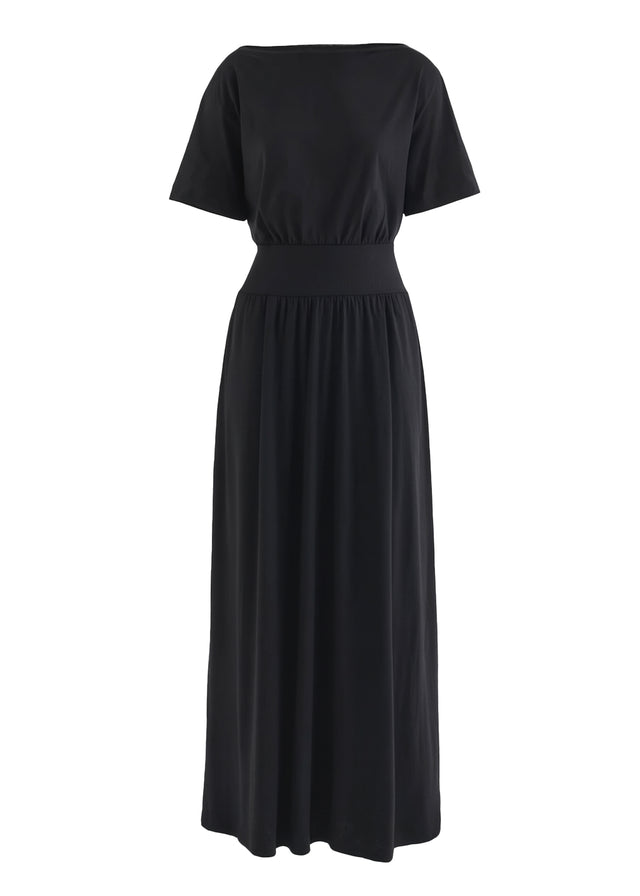 Lucci Drop Shoulder Maxi Dress - Black