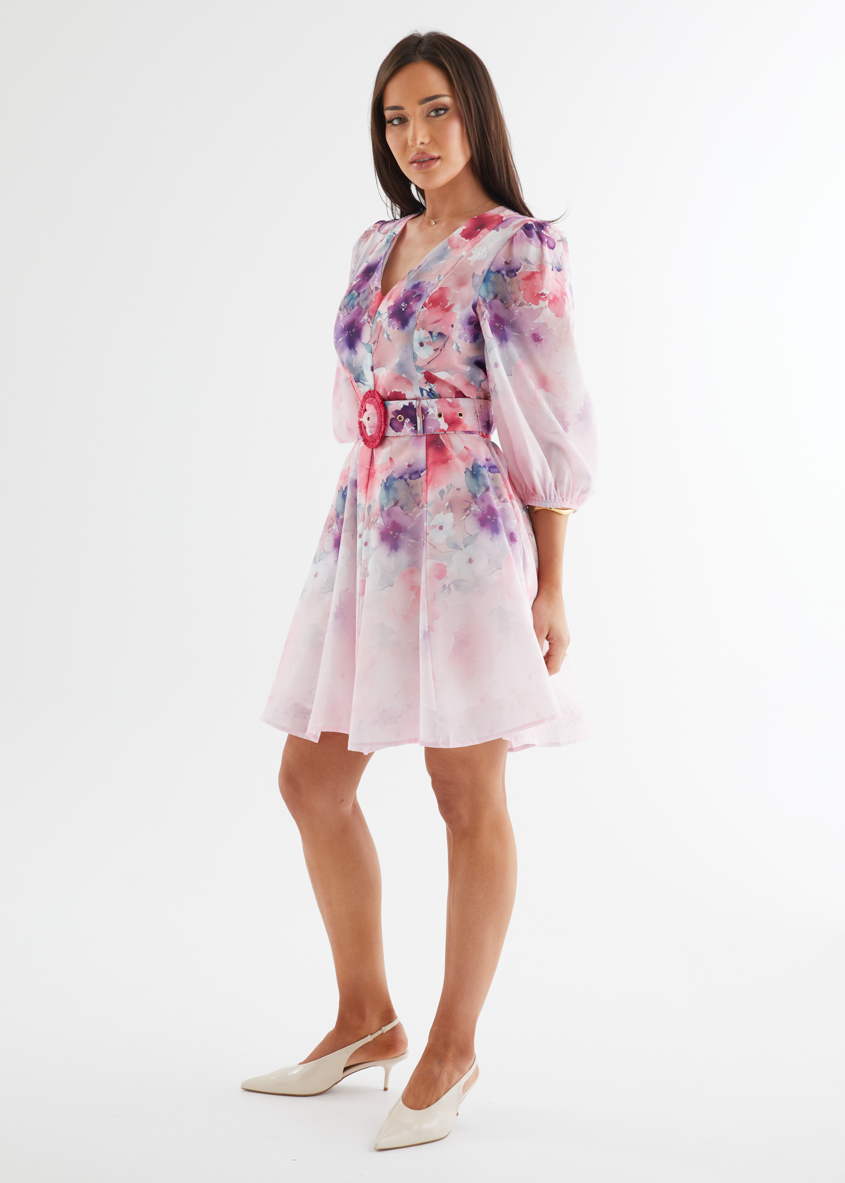 Rhodes Dress in Blossom Gingham