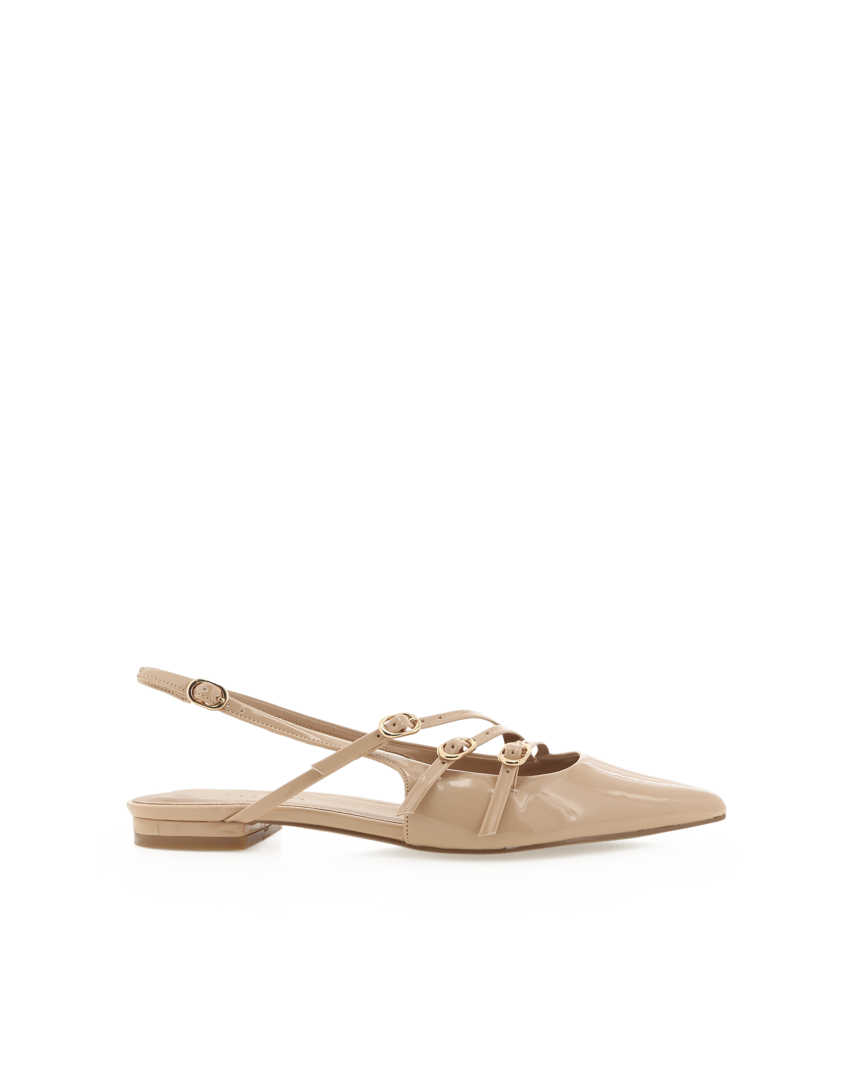 Hettie Flats - Beige Patent