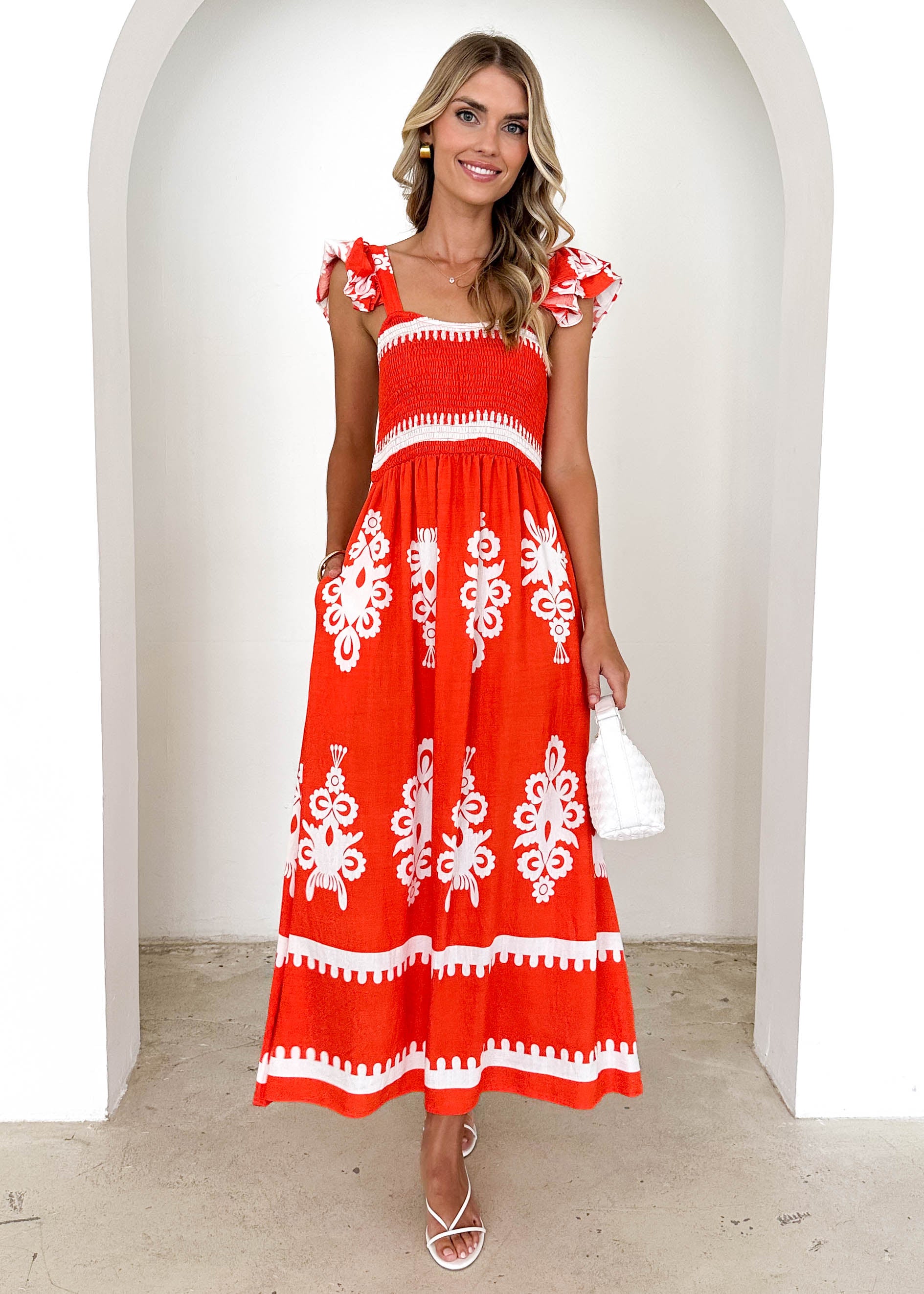 Outlaw Maxi Dress - Tangerine