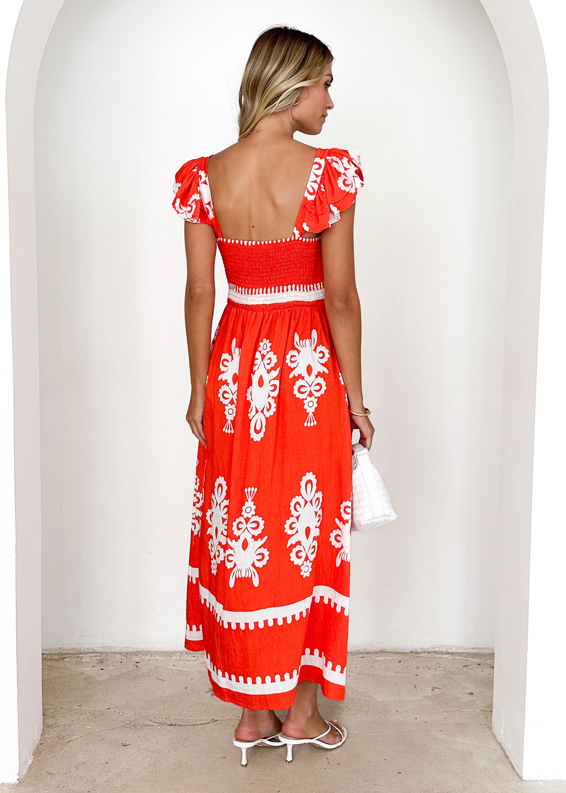 Outlaw Maxi Dress - Tangerine