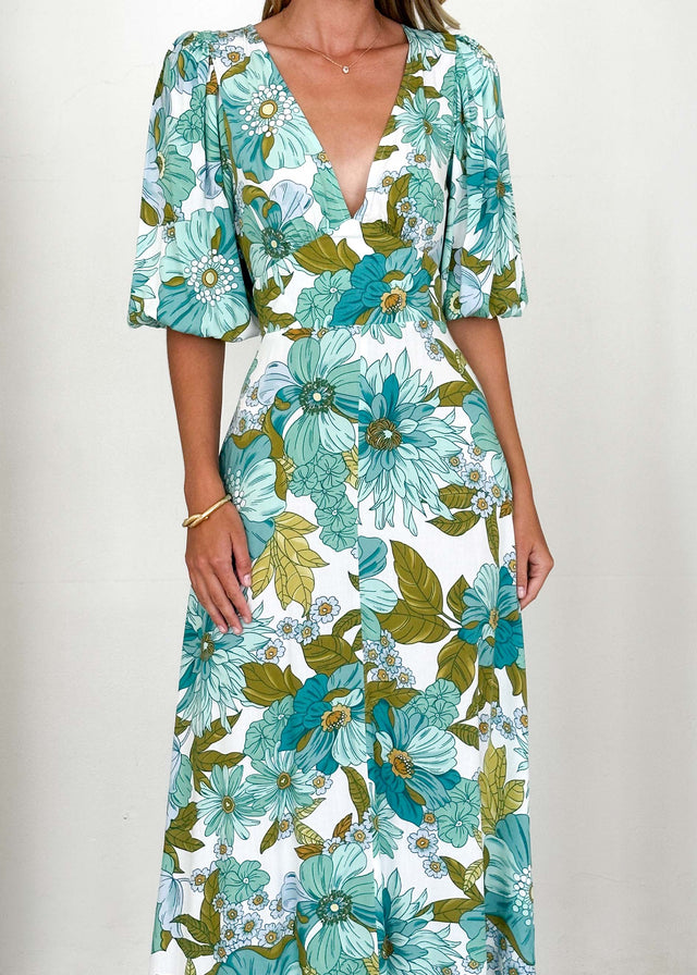 Daphne Maxi Dress - Amaya Green Gingham & Heels Daphne Maxi Dress - Amaya Green Gingham & Heels