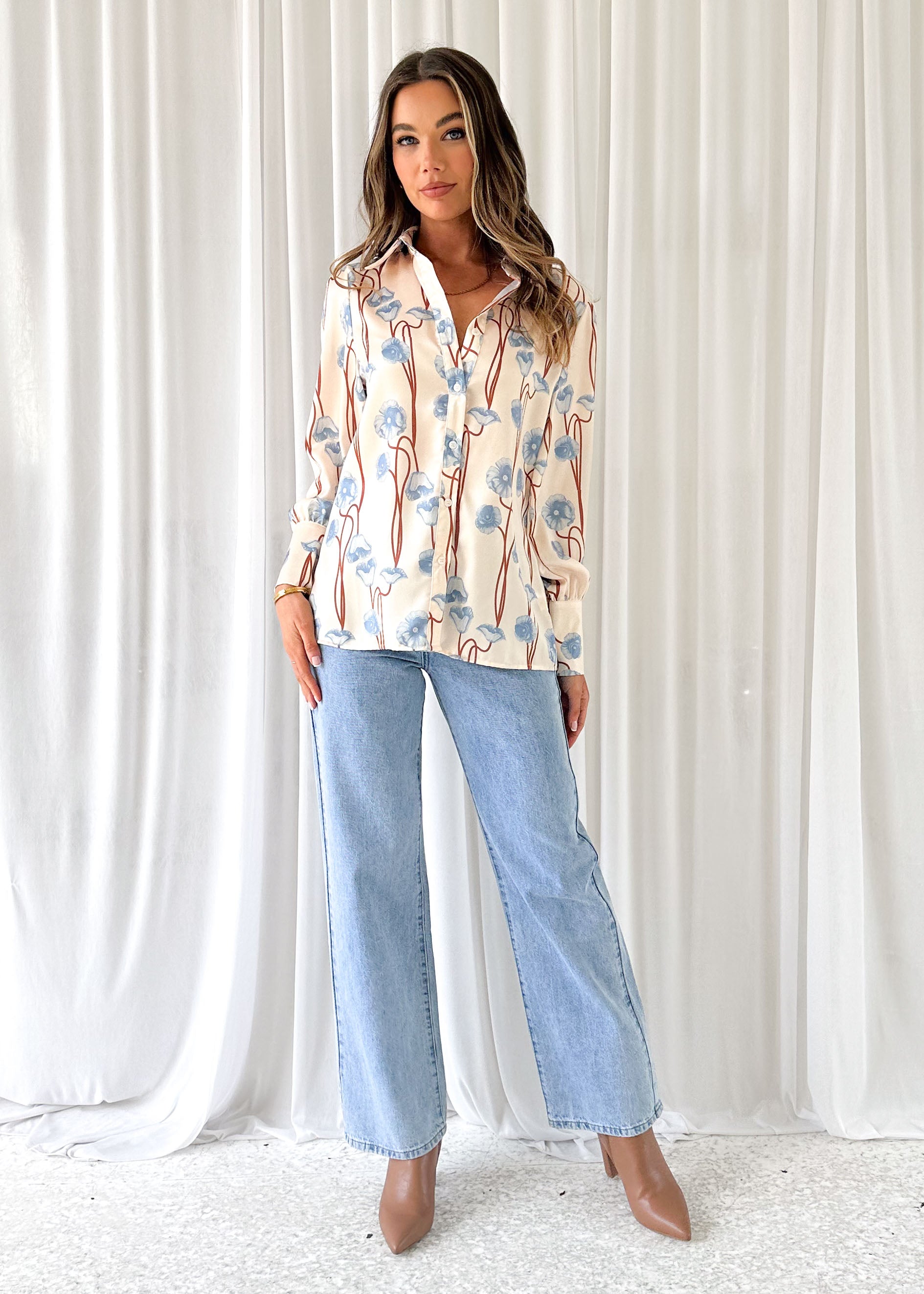 Daphney Shirt - Blue Poppy