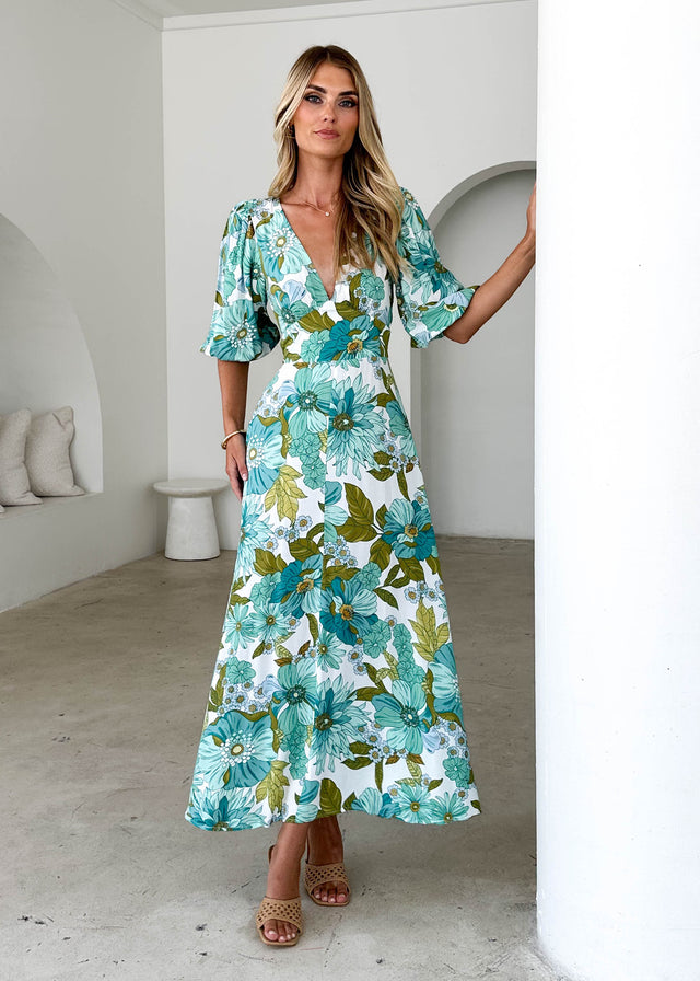 Daphne Maxi Dress - Amaya Green Gingham & Heels Daphne Maxi Dress - Amaya Green Gingham & Heels