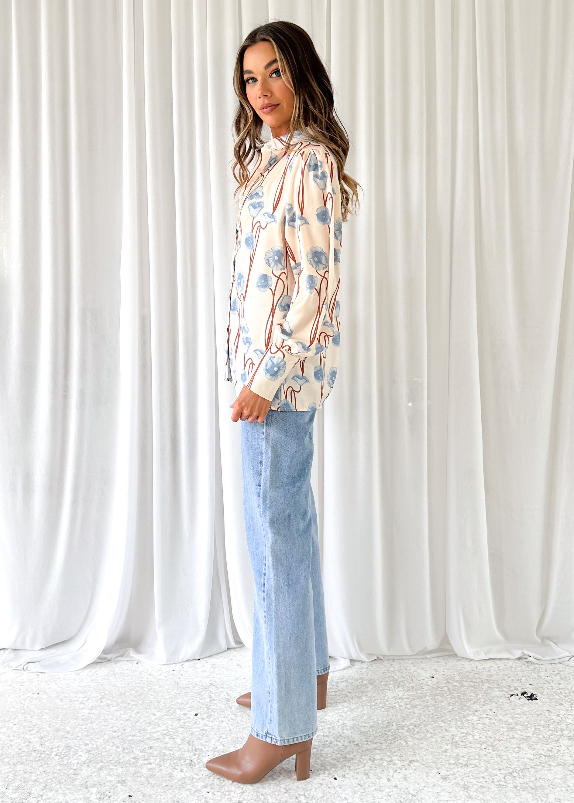 Daphney Shirt - Blue Poppy