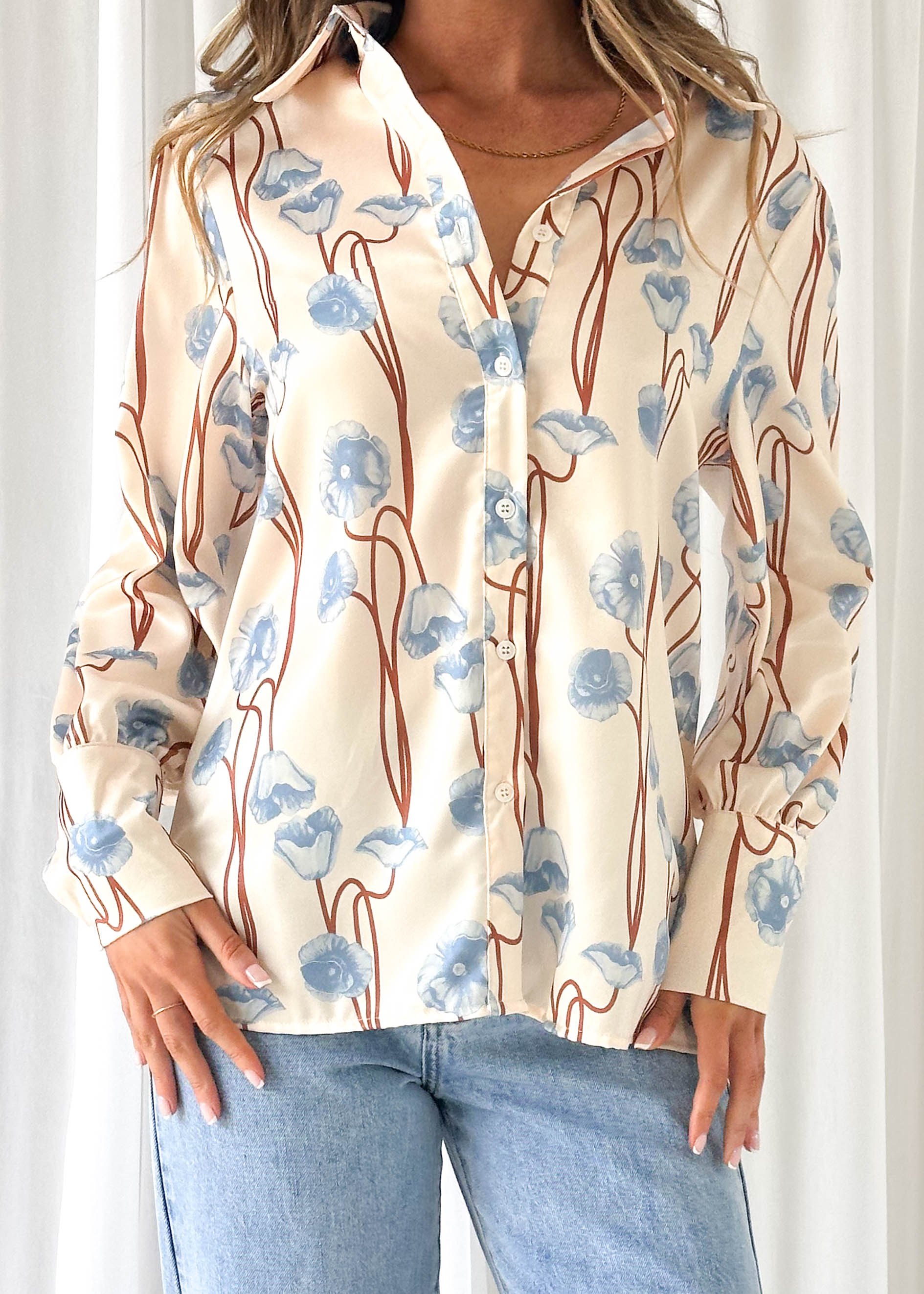 Daphney Shirt - Blue Poppy