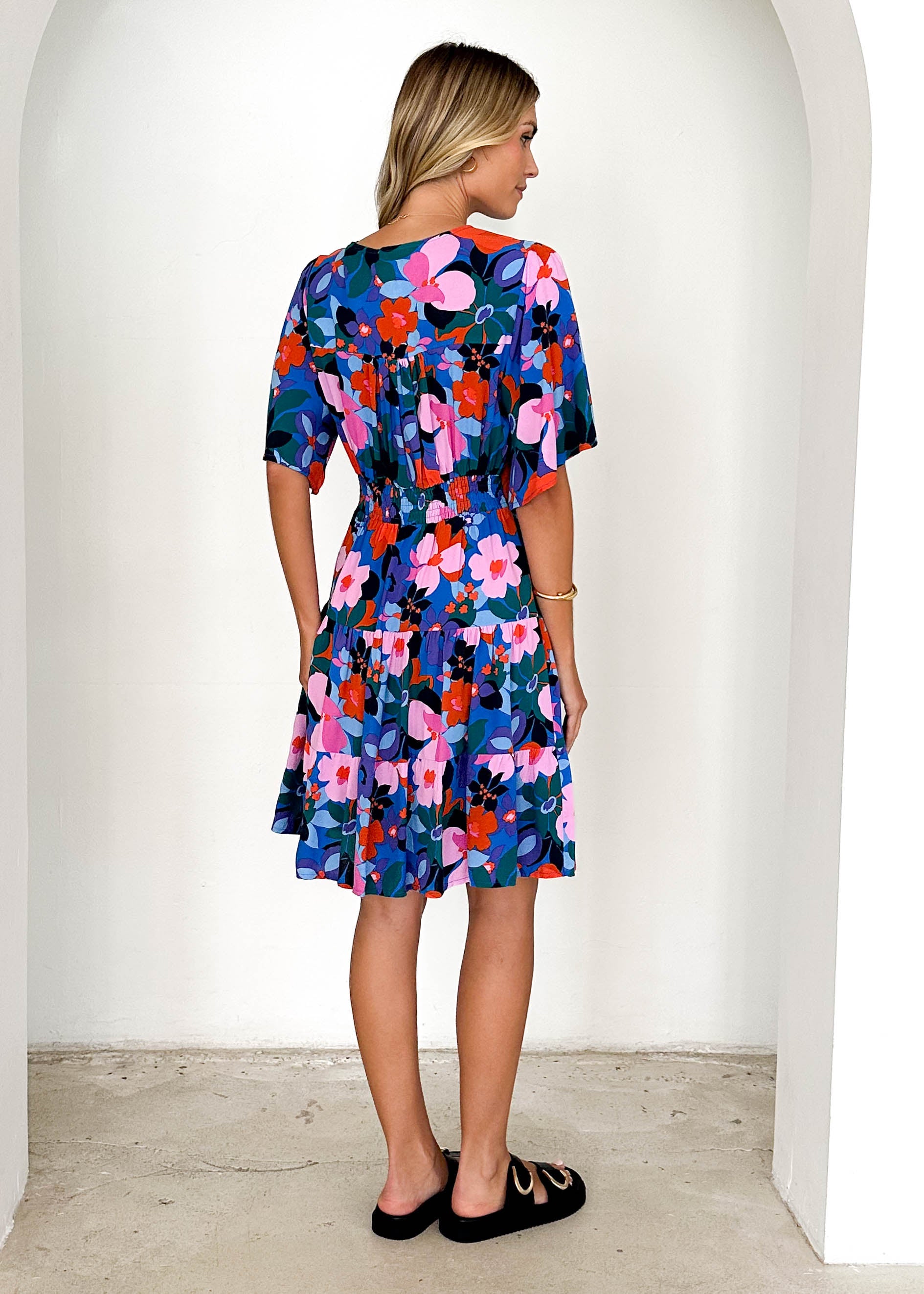 Harmonia Dress - Blue Floral