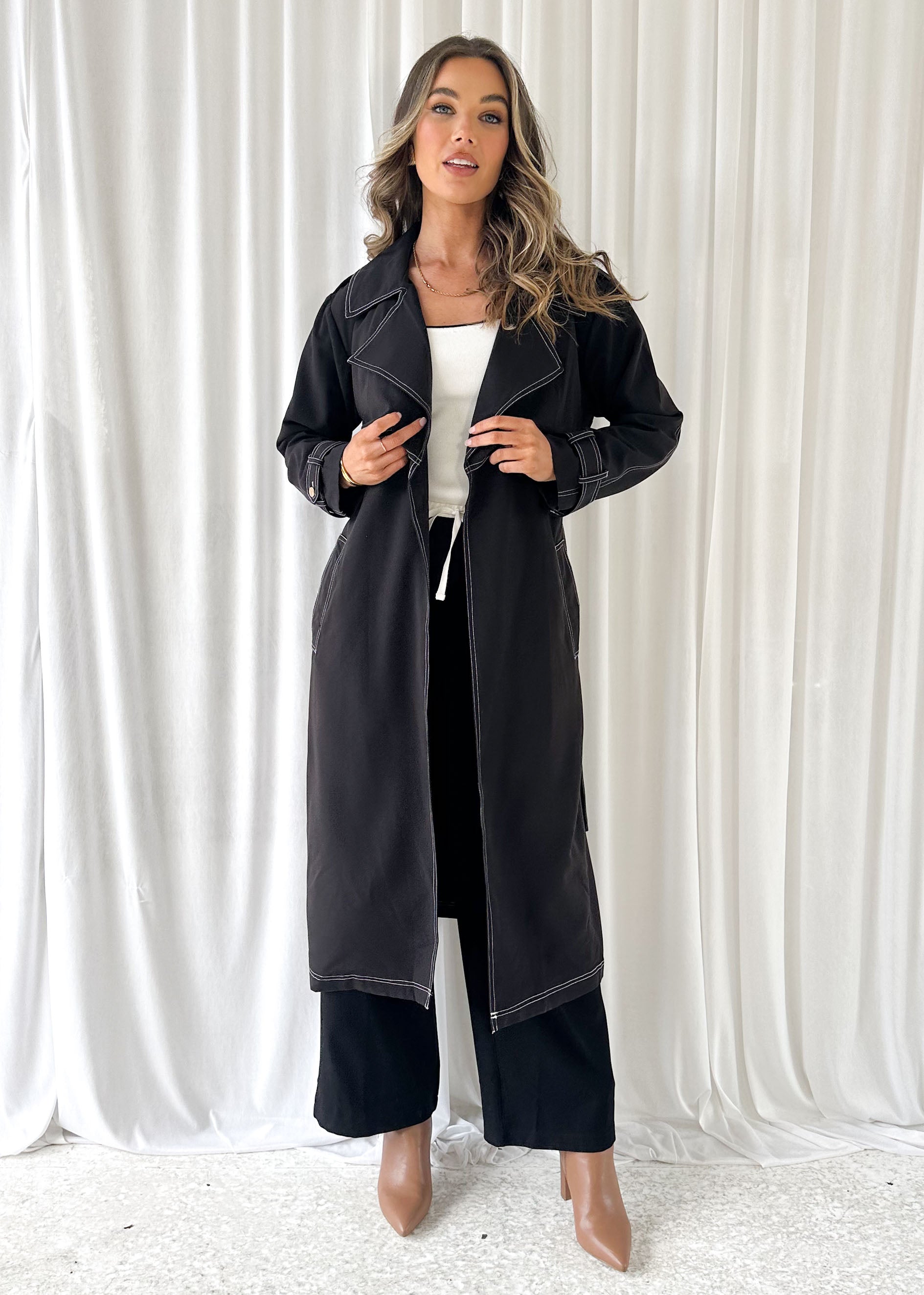 Jaidie Trench Coat - Black