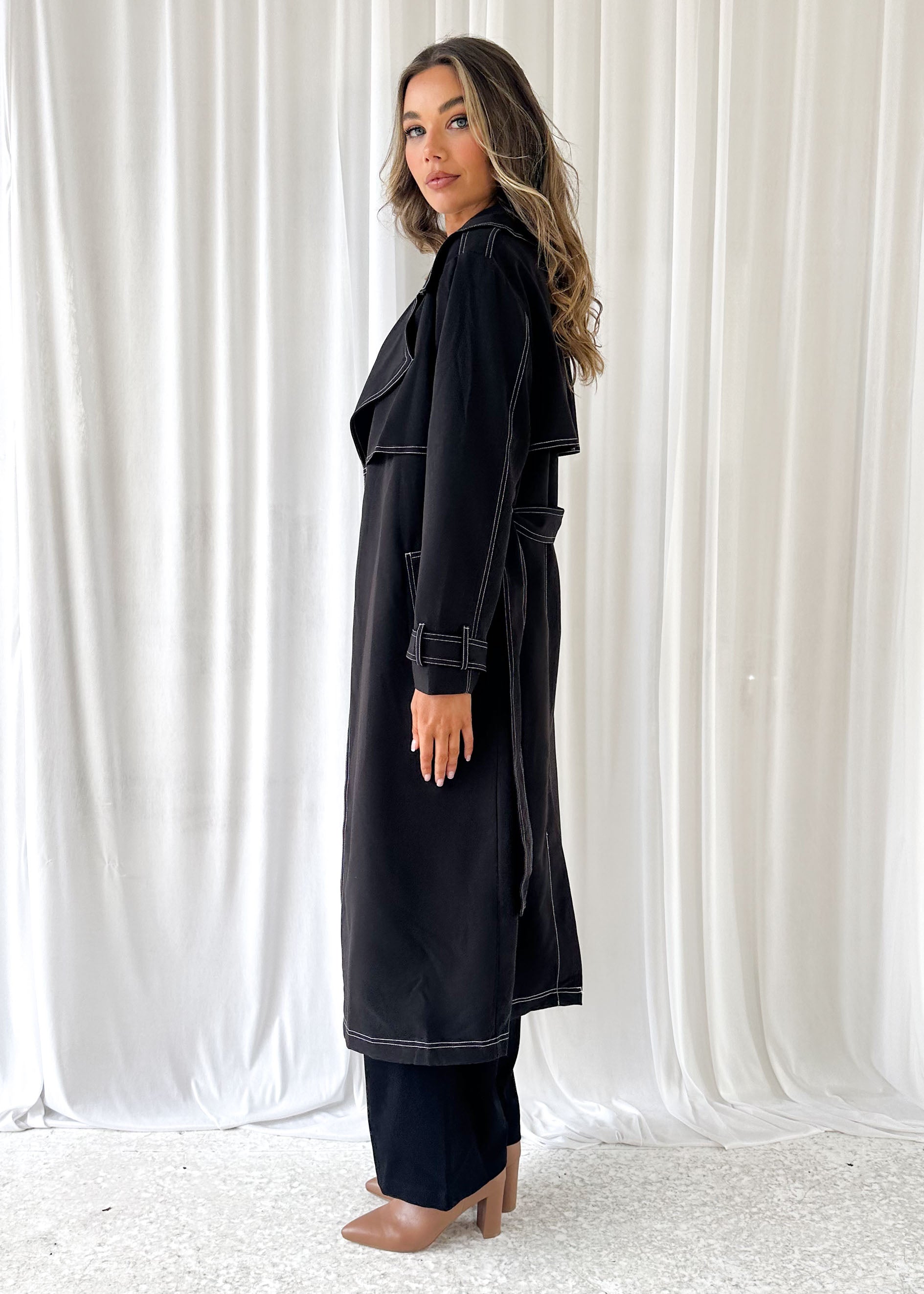 Jaidie Trench Coat - Black