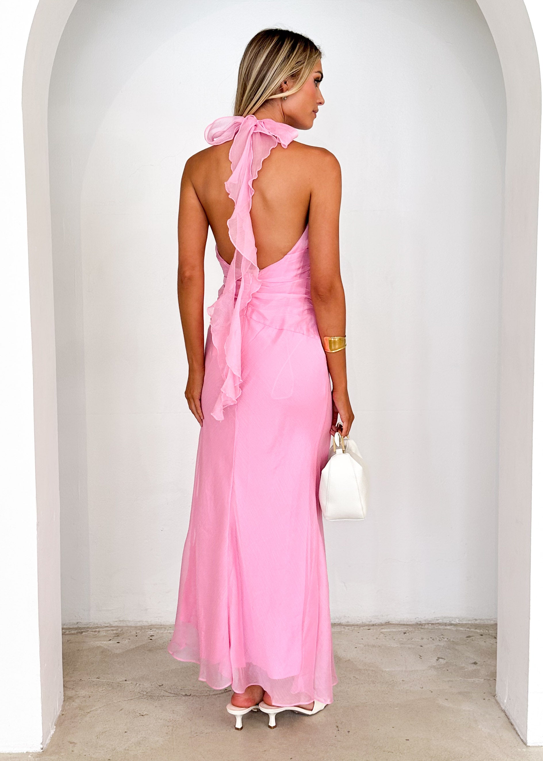 Jessabel Halter Maxi Dress - Pink