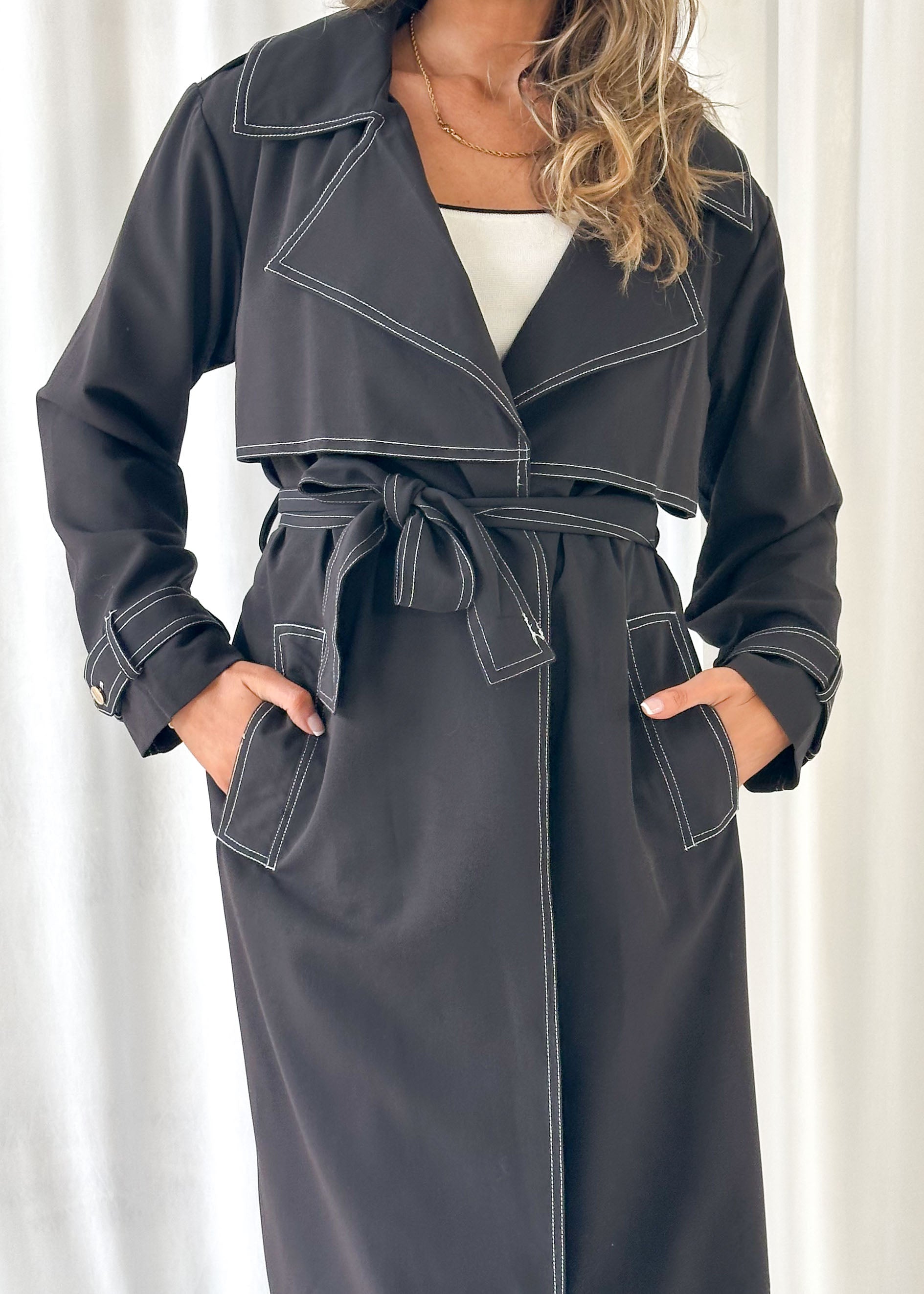 Jaidie Trench Coat - Black