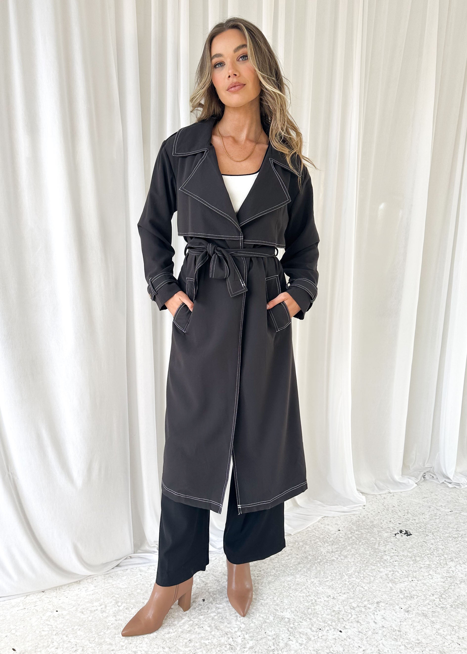 Jaidie Trench Coat - Black