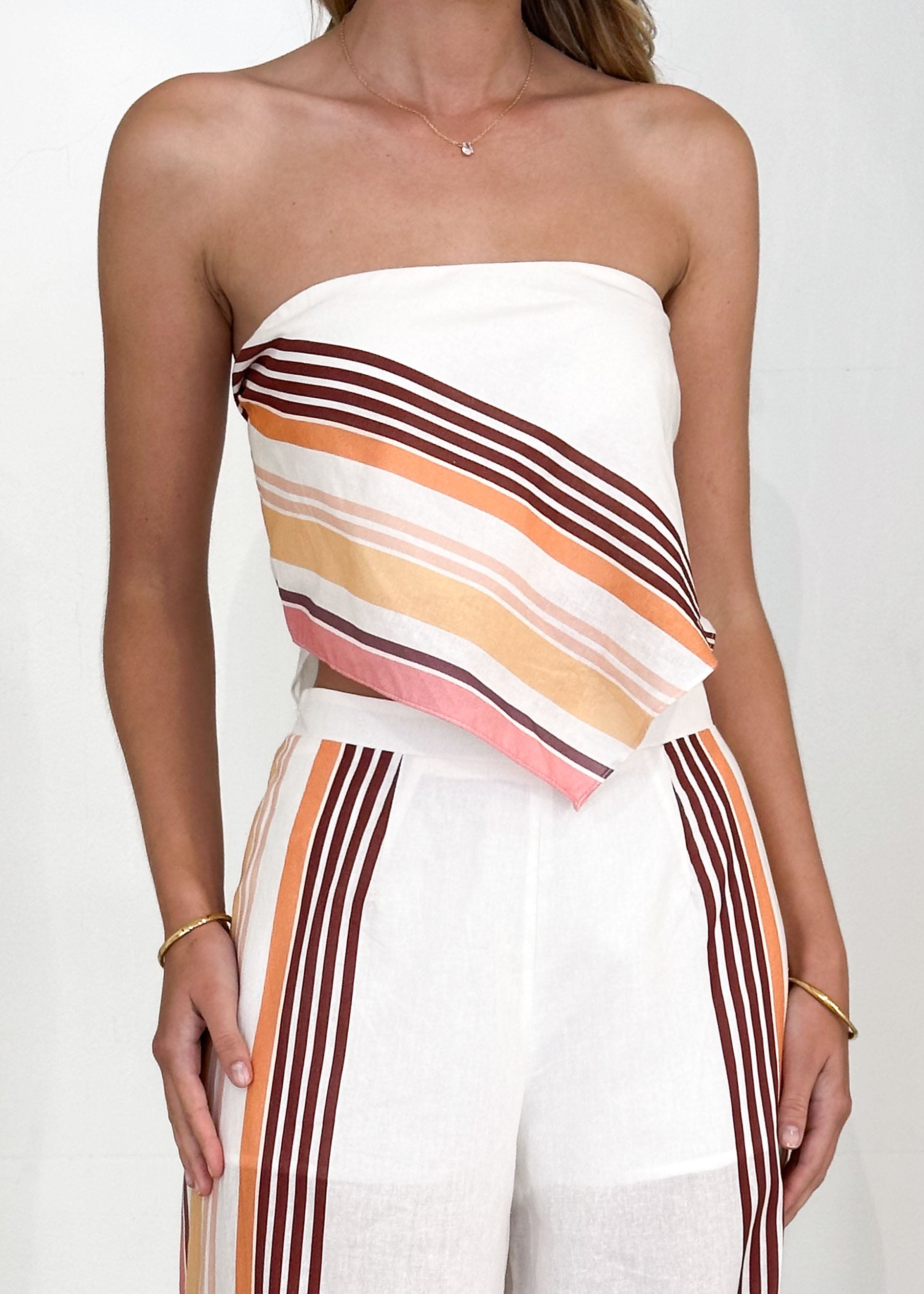 Malia Set - Peach Stripe