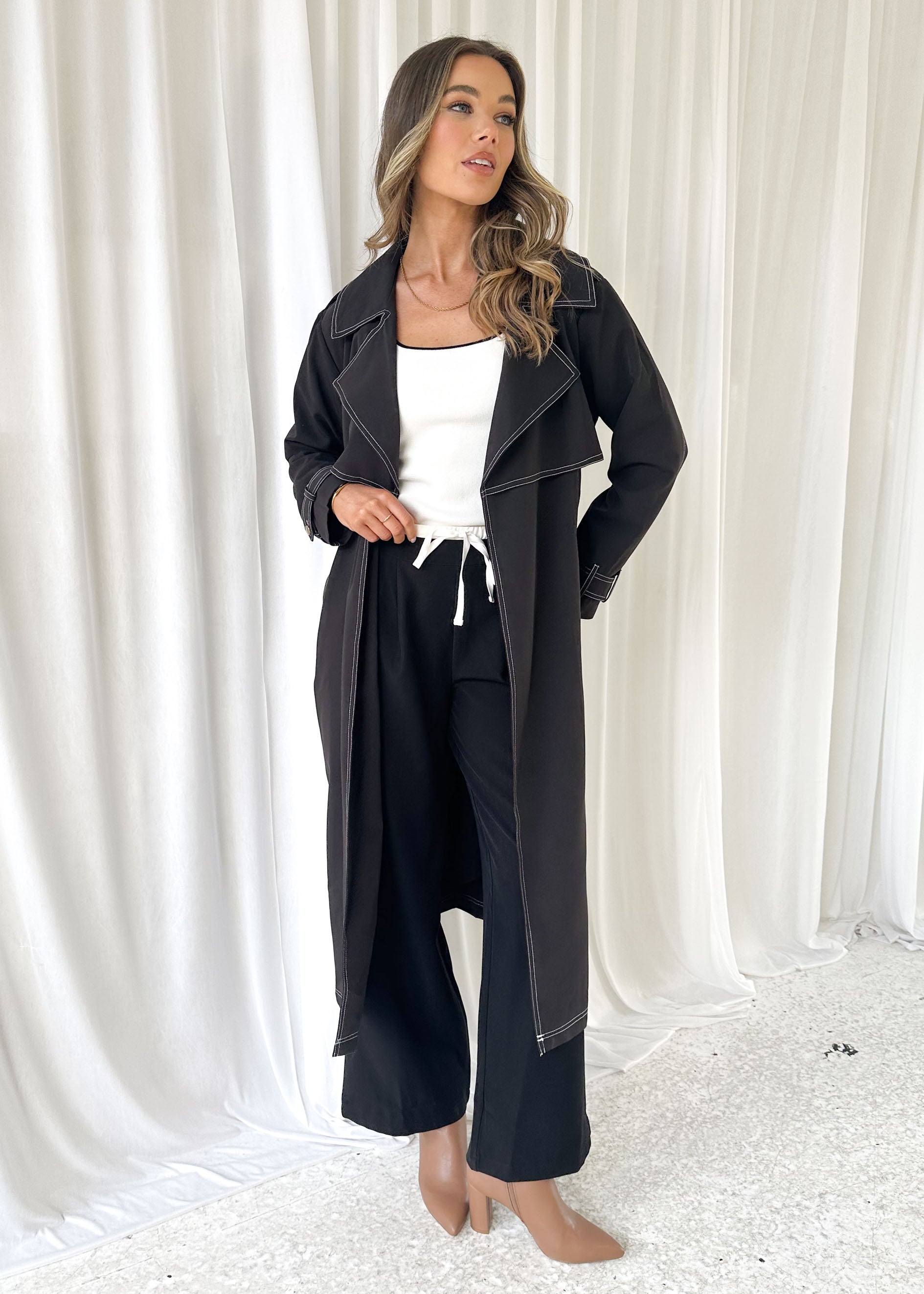 Jaidie Trench Coat - Black