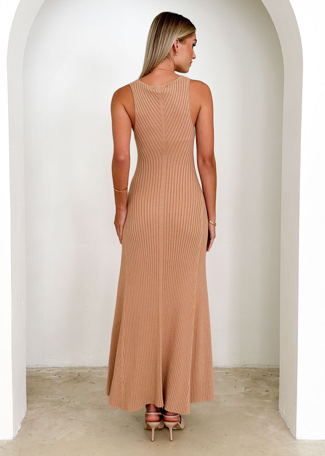 Josie Knit Maxi Dress - Beige