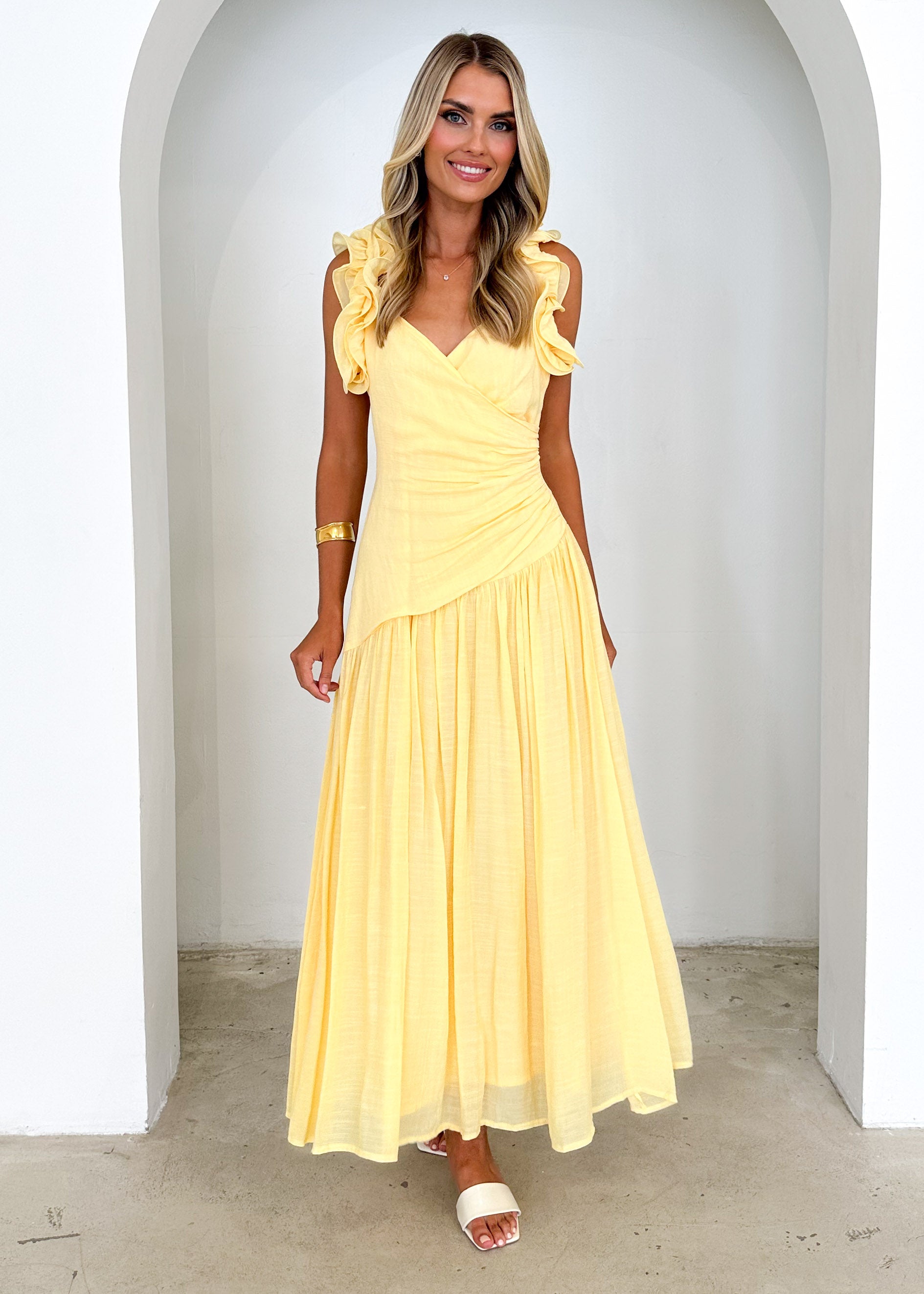 Allara Maxi Dress - Lemon