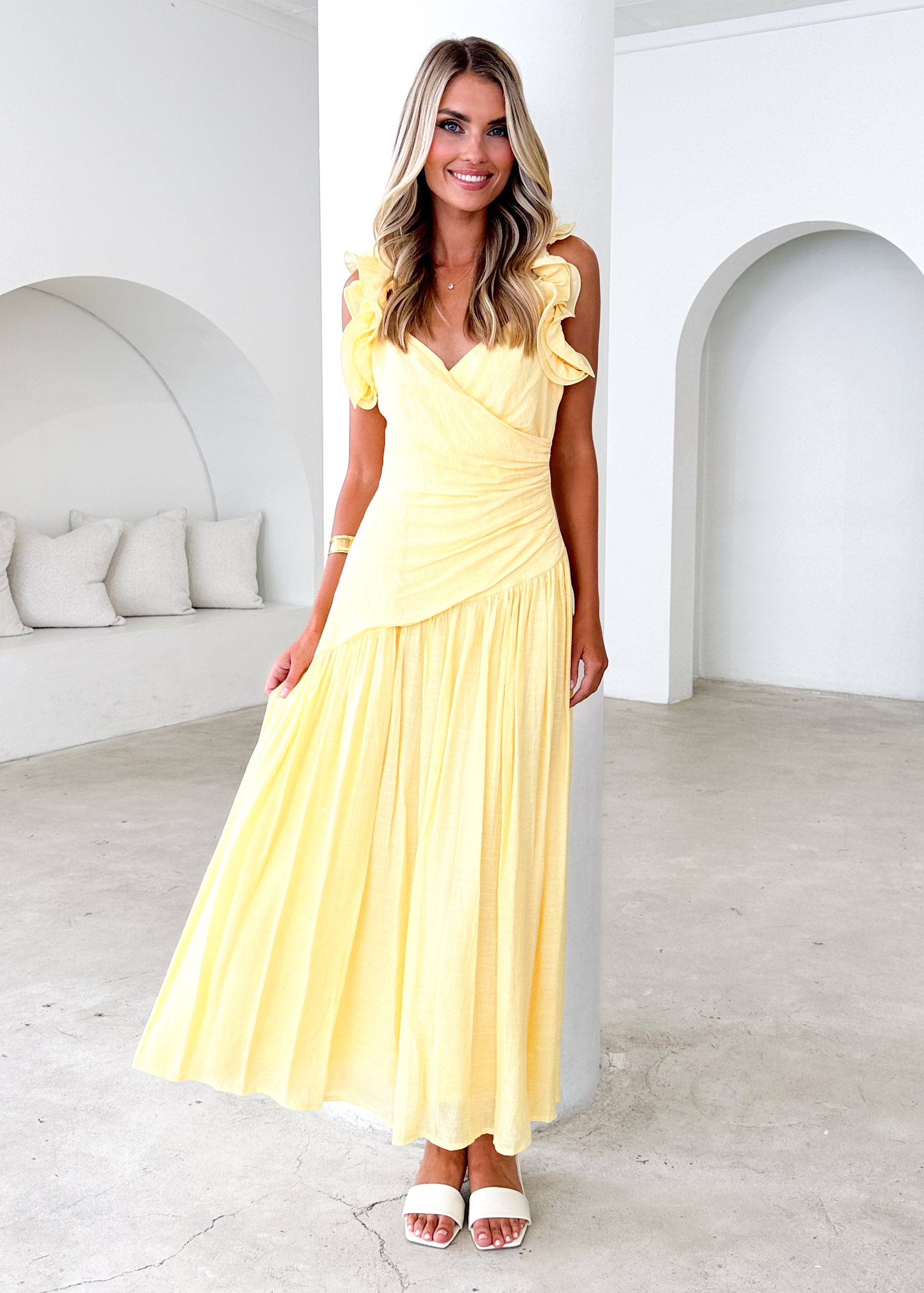 Allara Maxi Dress - Lemon