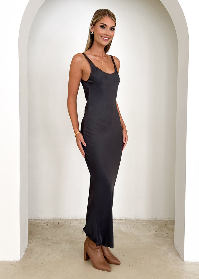 Jour Maxi Dress - Charcoal Gingham & Heels Jour Maxi Dress - Charcoal Gingham & Heels