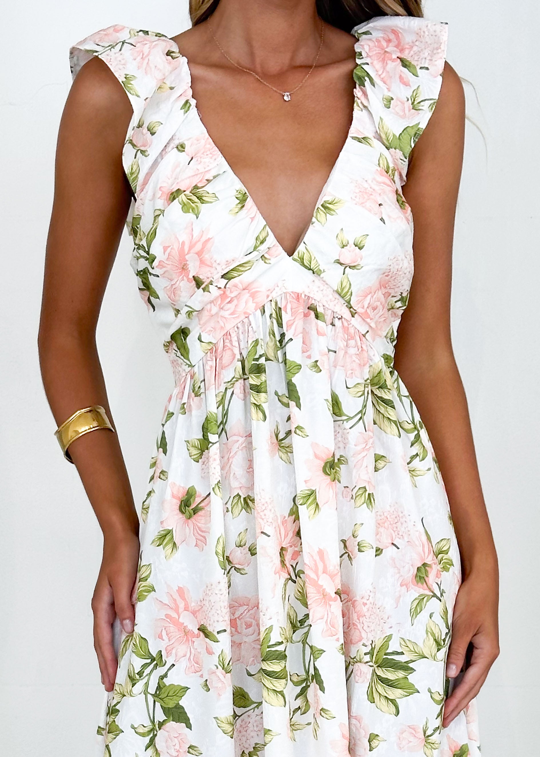 Hadley Maxi Dress - Peach Floral