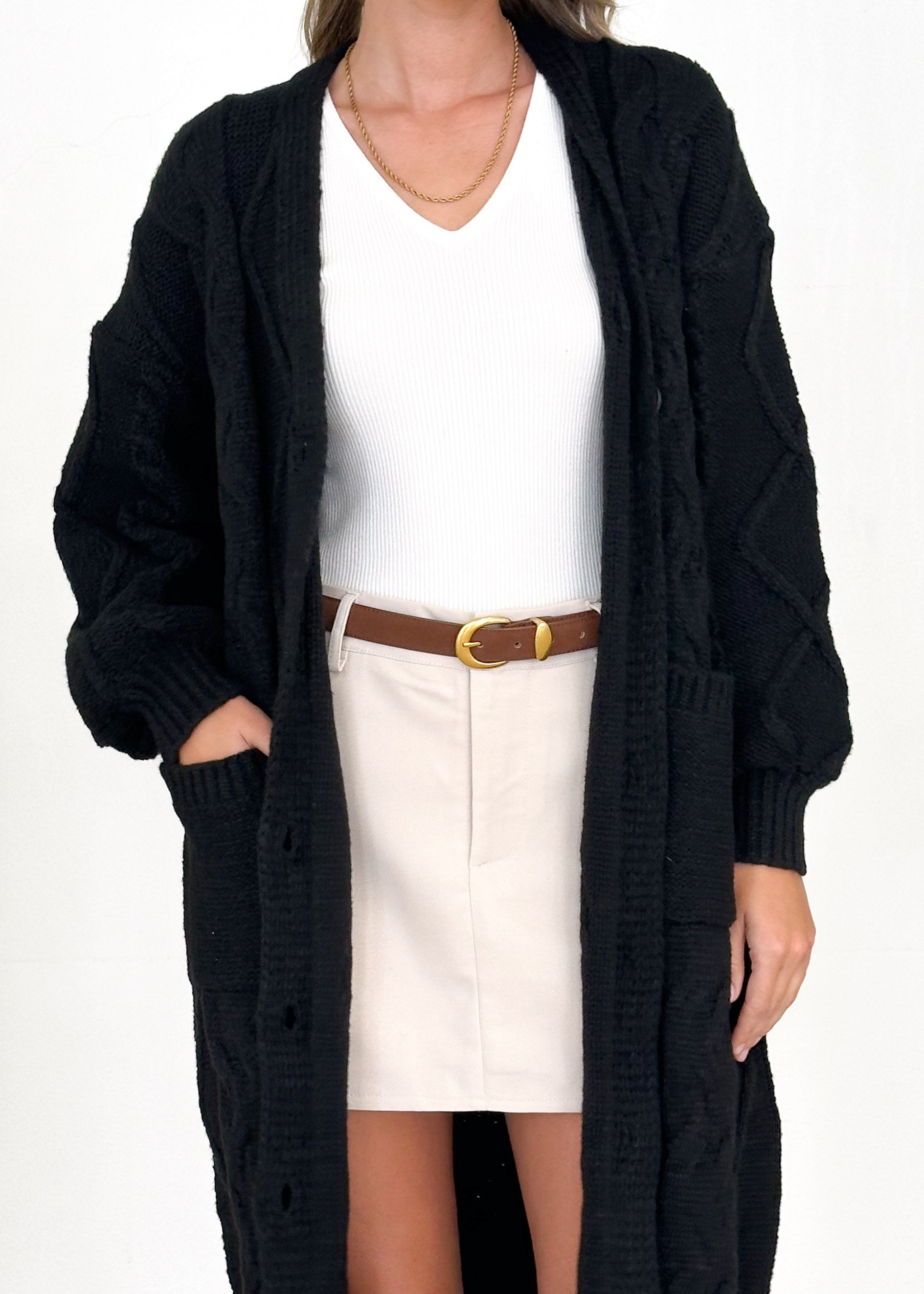 Trastra Cardigan - Black