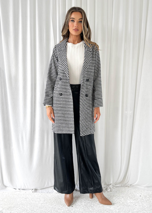 Leyla Coat - Houndstooth