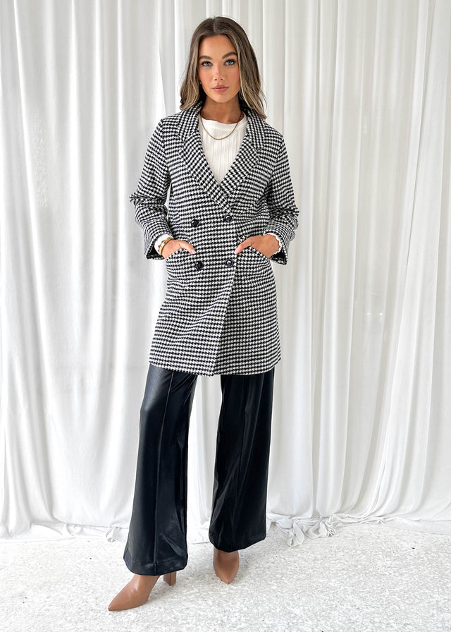 Leyla Coat - Houndstooth