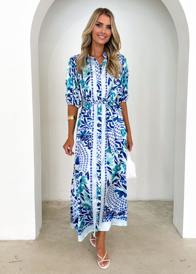 Salsa Maxi Dress - Blue Abstract