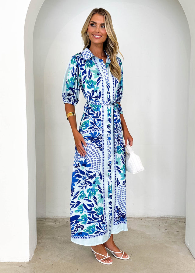 Salsa Maxi Dress - Blue Abstract