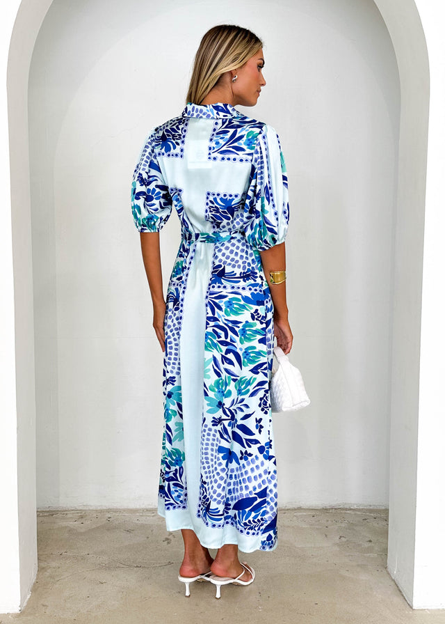 Salsa Maxi Dress - Blue Abstract