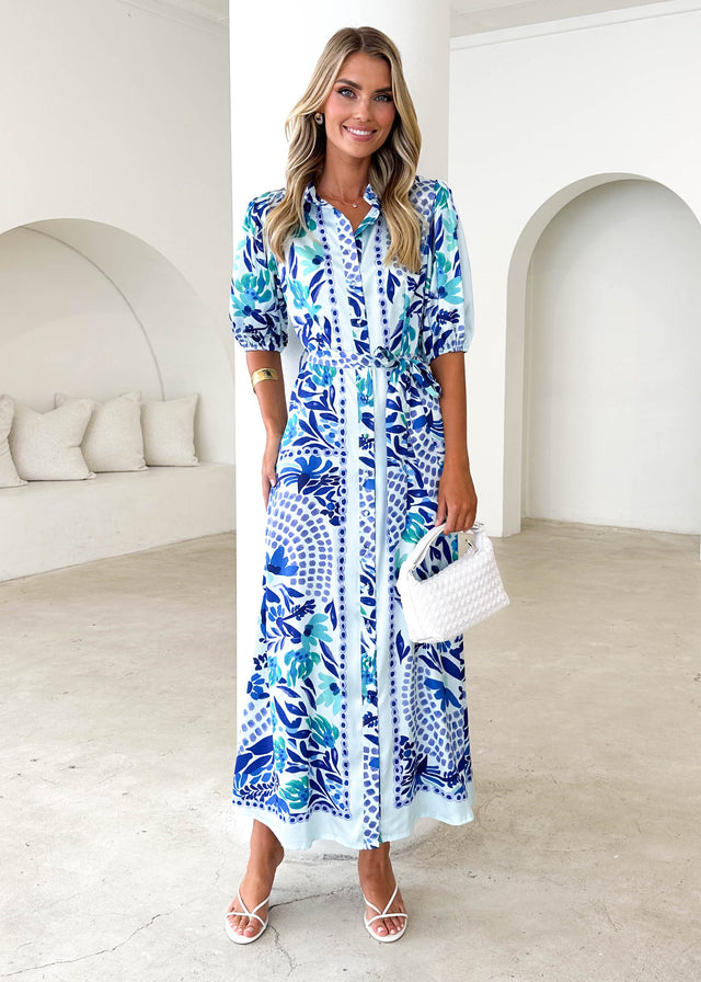 Salsa Maxi Dress - Blue Abstract