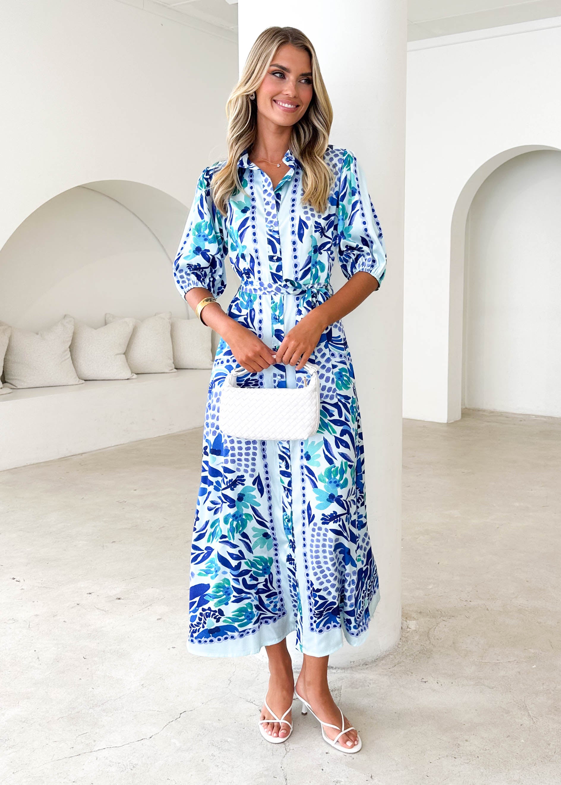 Salsa Maxi Dress - Blue Abstract