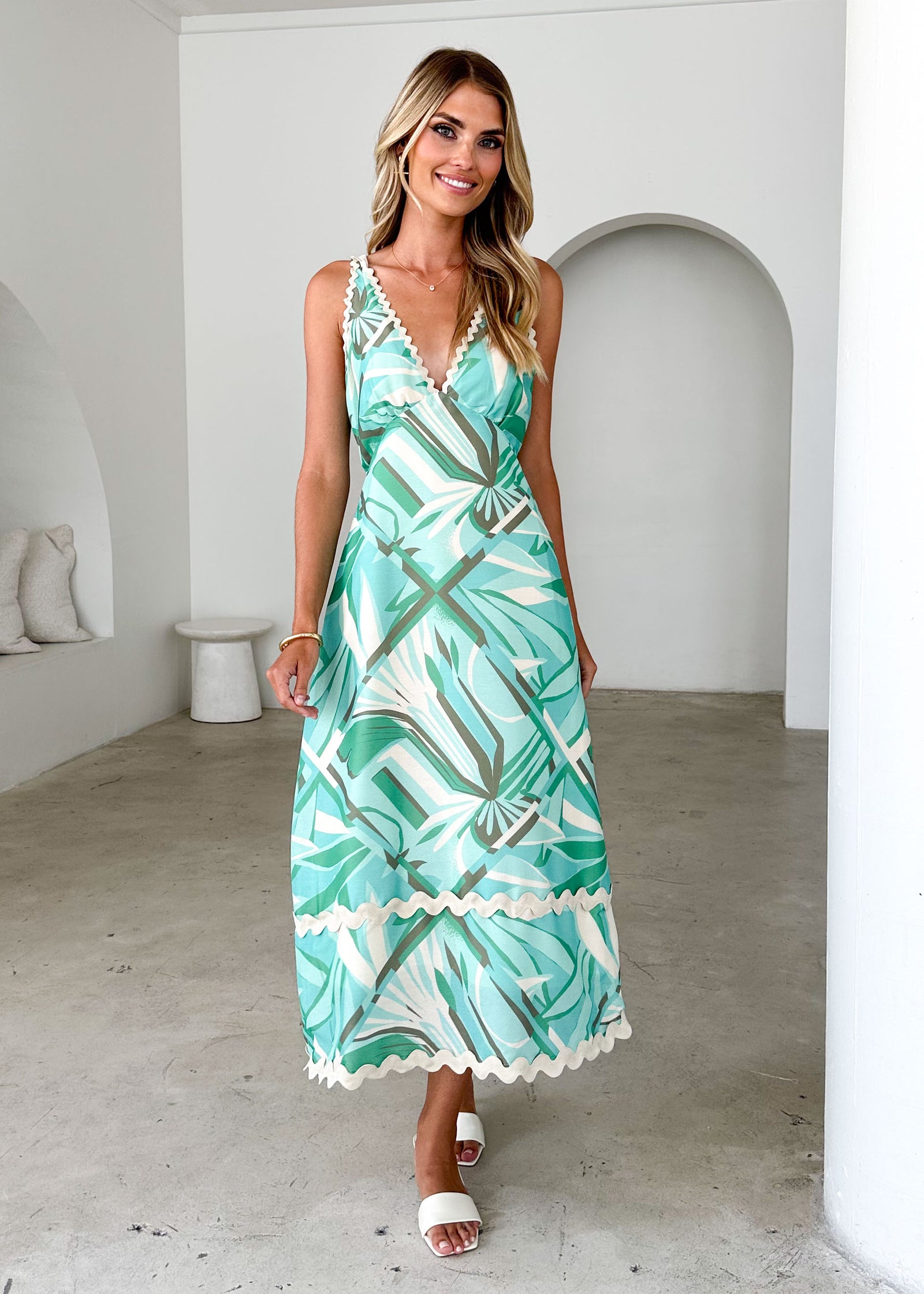 Shop Green Midi Dresses - Gingham & Heels