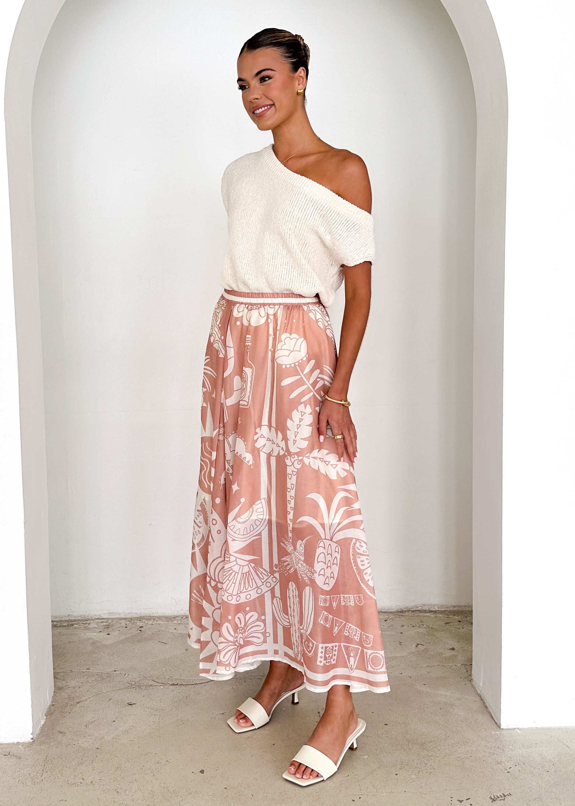 Keana Maxi Skirt - Sand Cabos