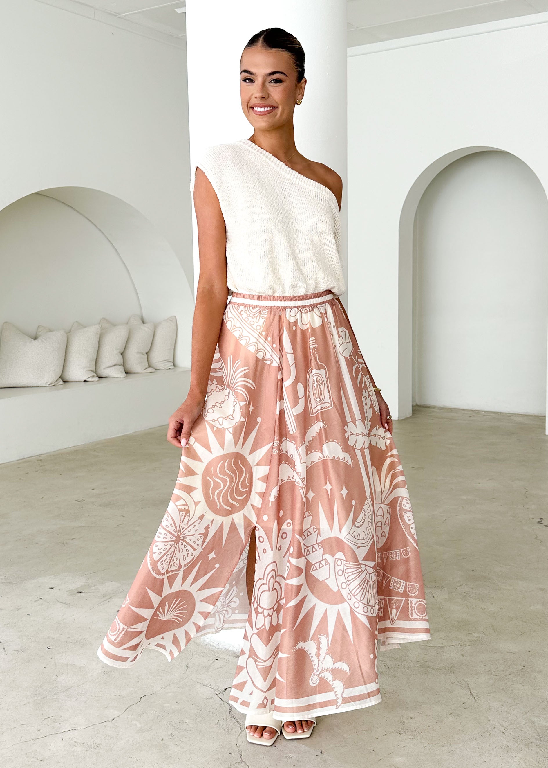 Keana Maxi Skirt - Sand Cabos