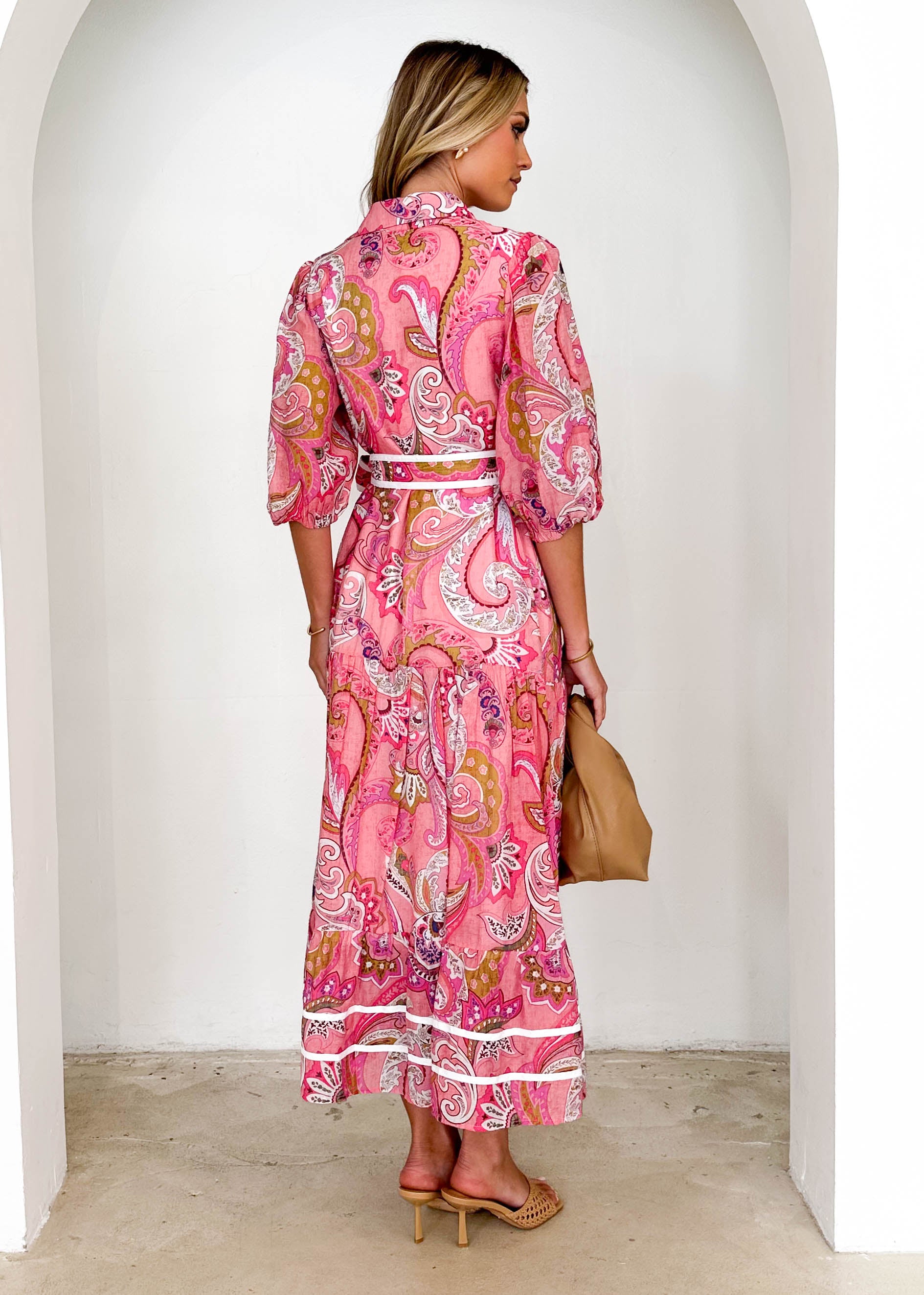 PRE-ORDER: Tantal Maxi Dress - Pink Paisley