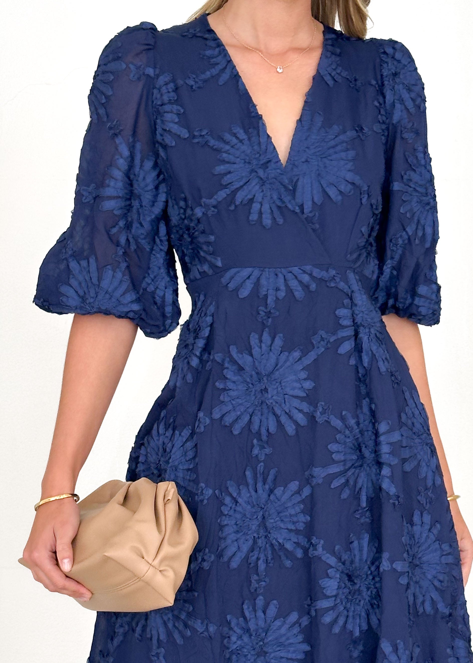 PRE-ORDER : Bayside Midi Dress - Navy