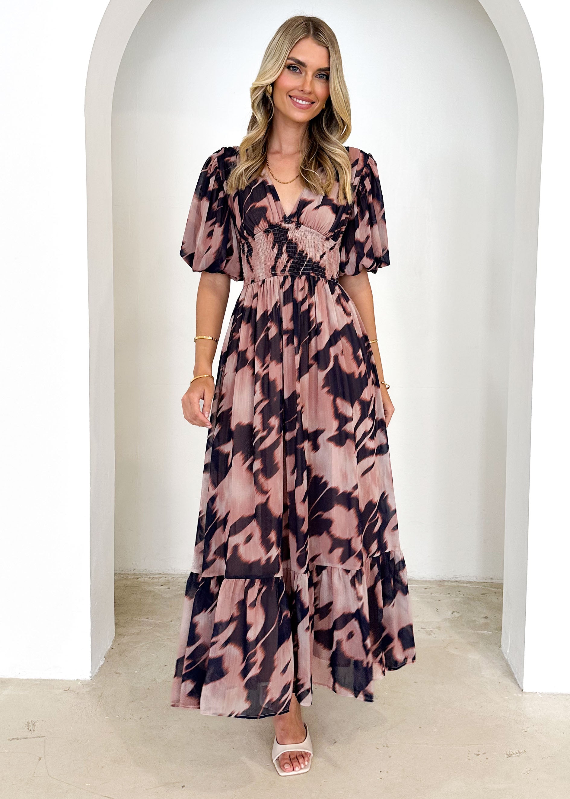 Boretta Maxi Dress - Blush Splash