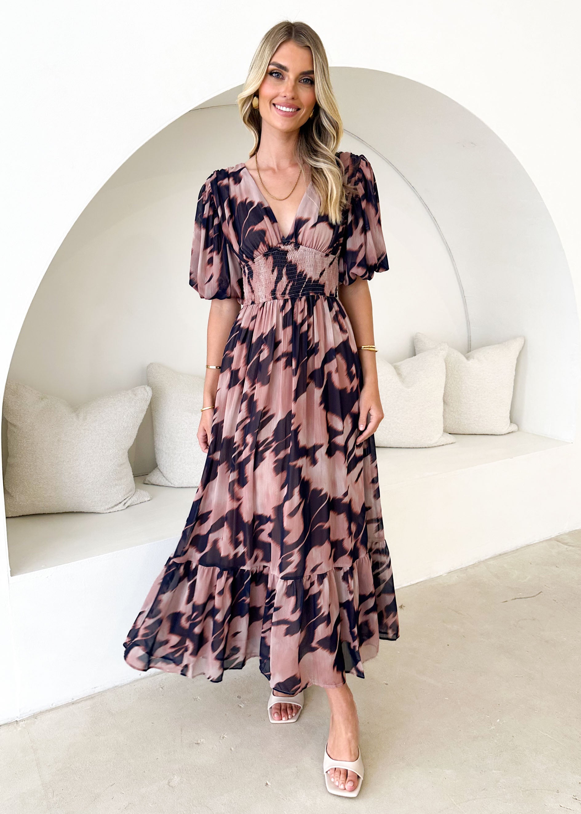 Boretta Maxi Dress - Blush Splash