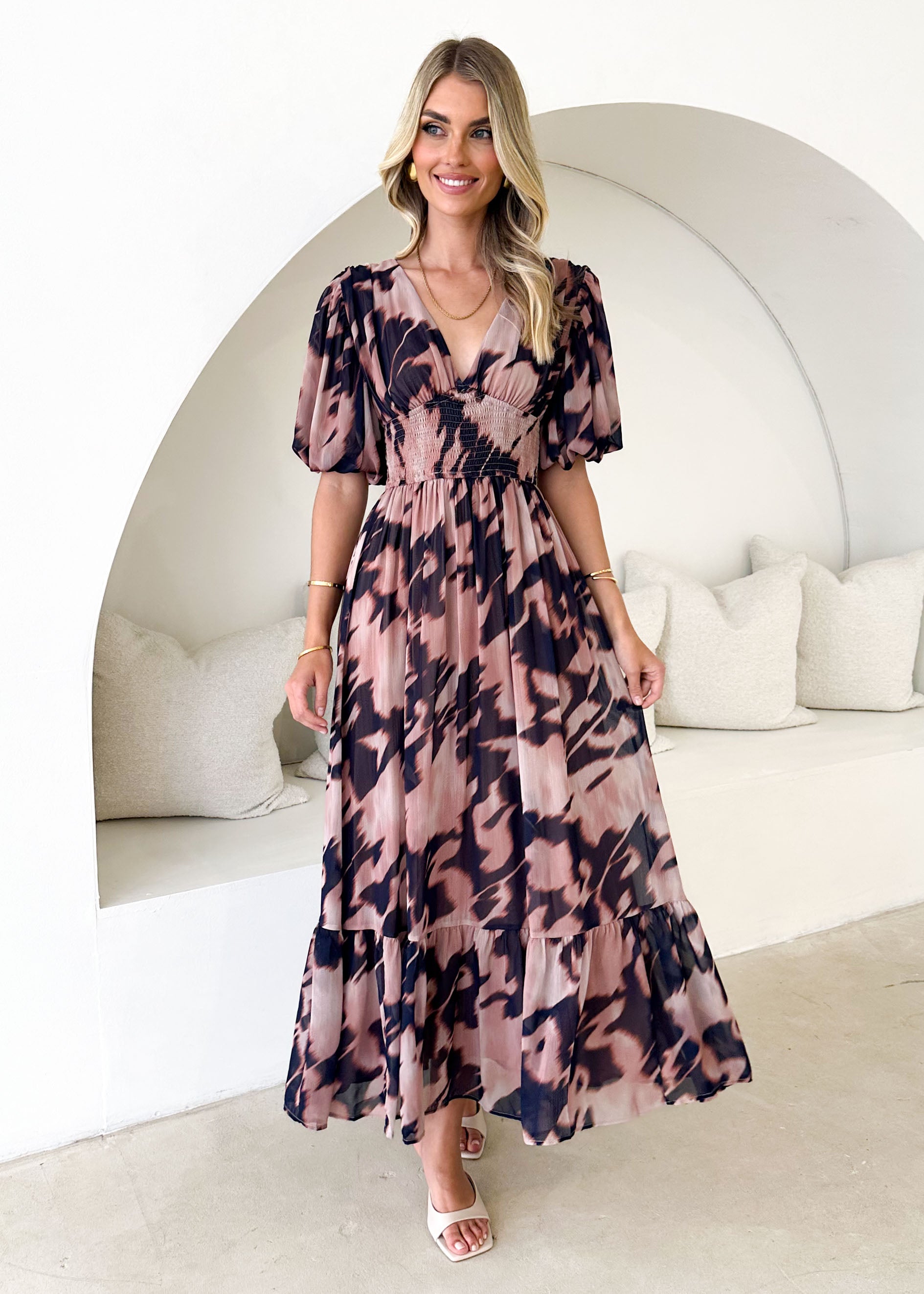 Boretta Maxi Dress - Blush Splash