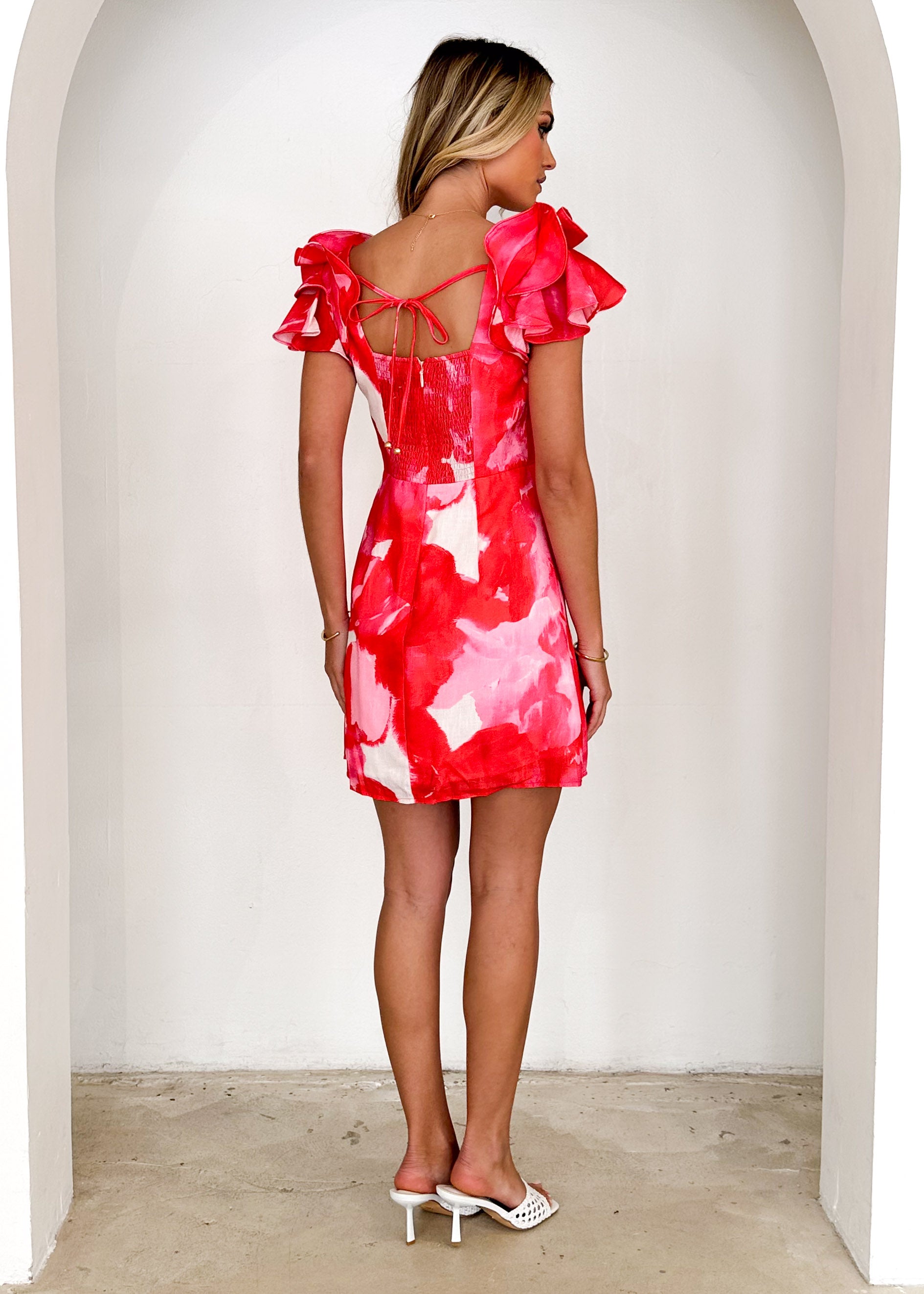 Grevillea Dress - Red Floral