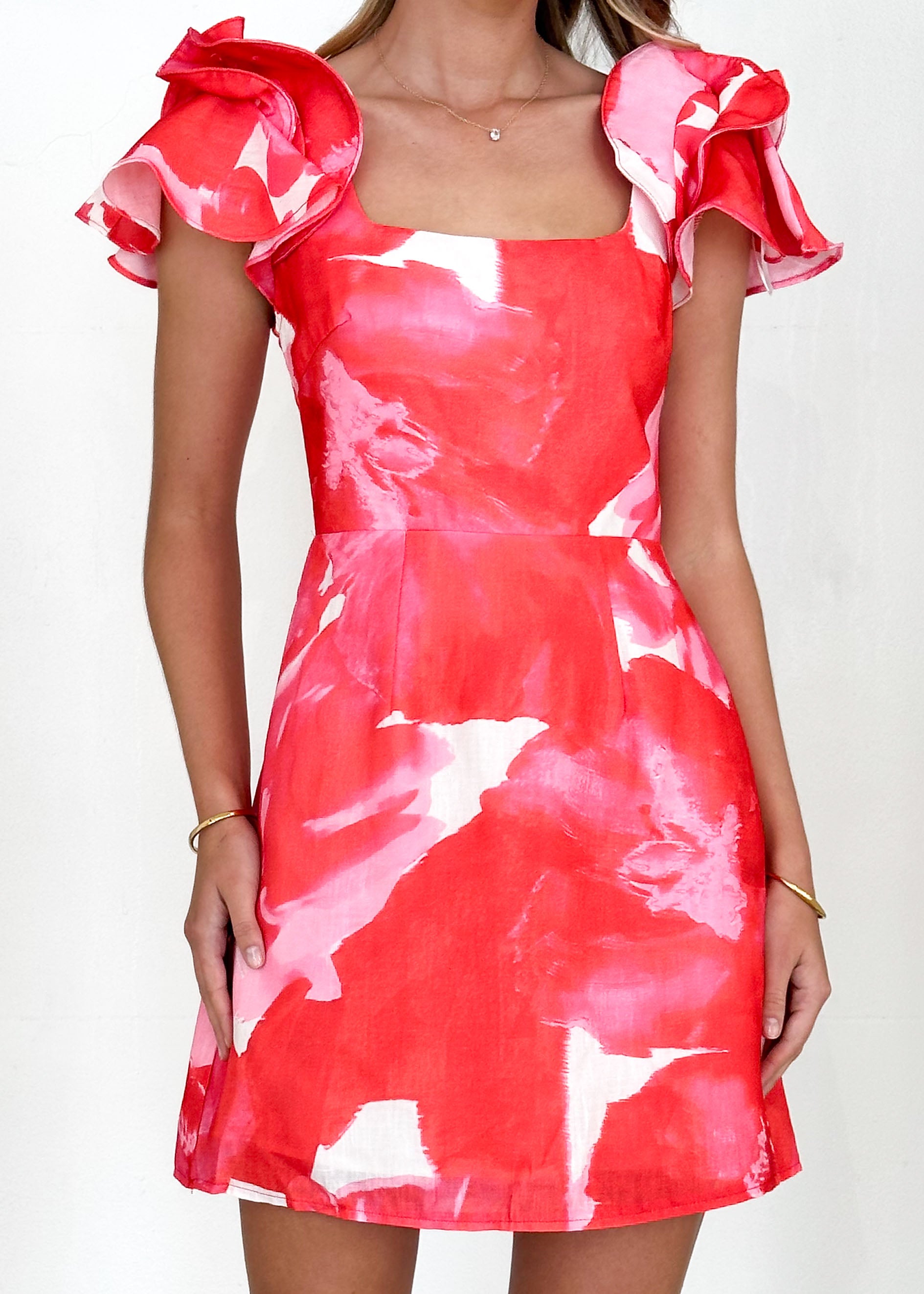 Grevillea Dress - Red Floral