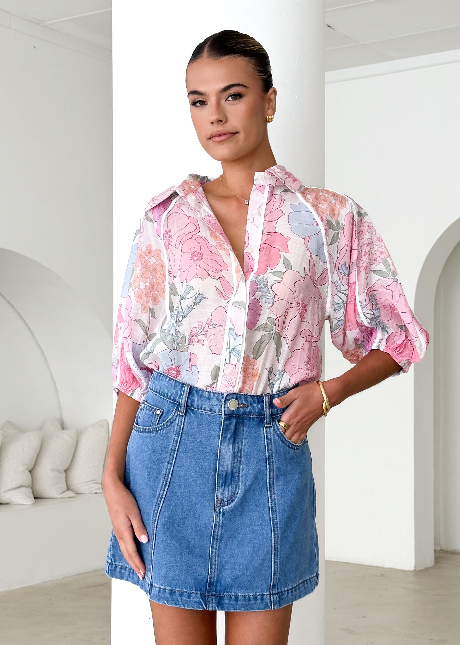 Remy Shirt - Pink Floral