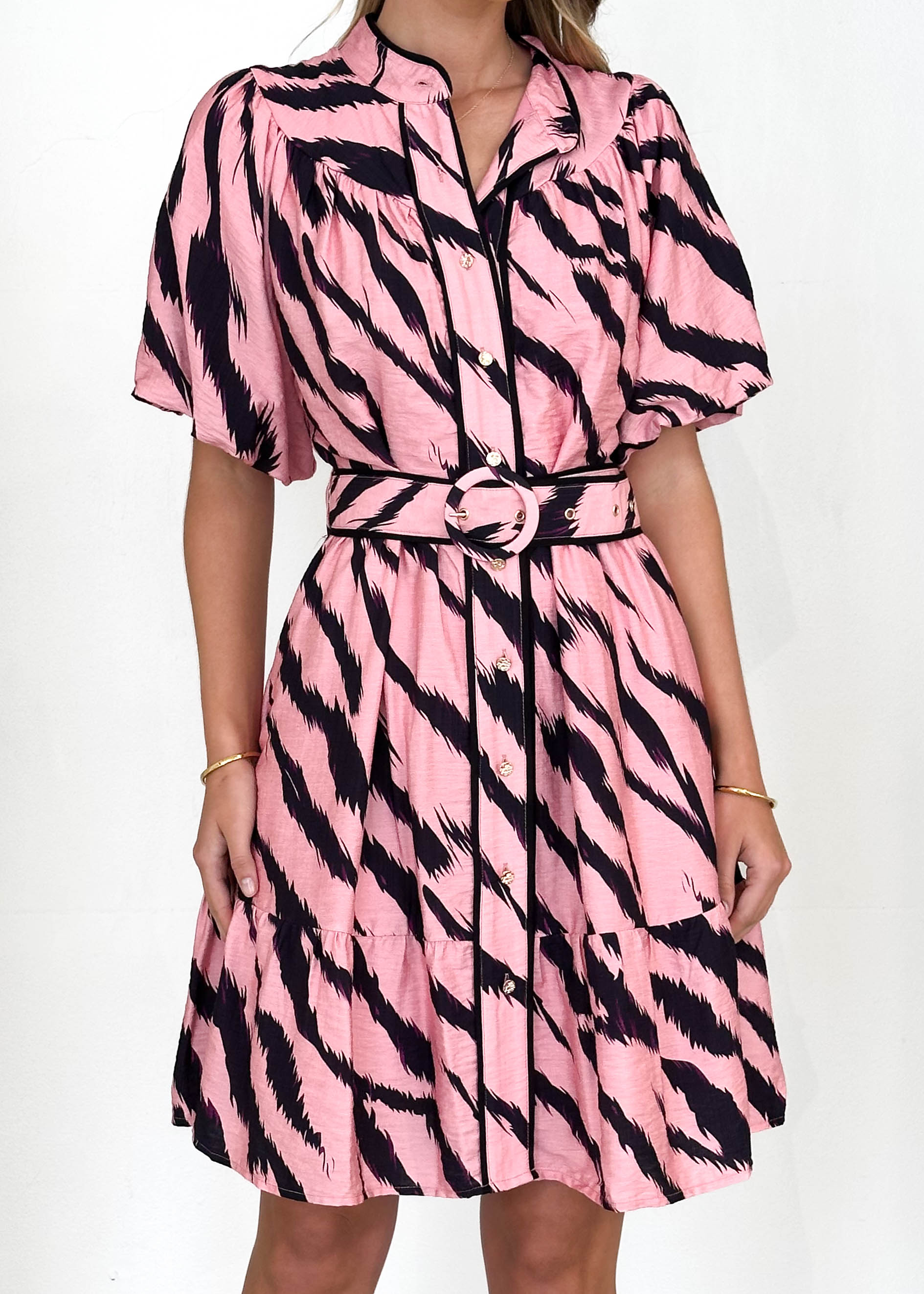 Oakley Dress - Pink Zebra