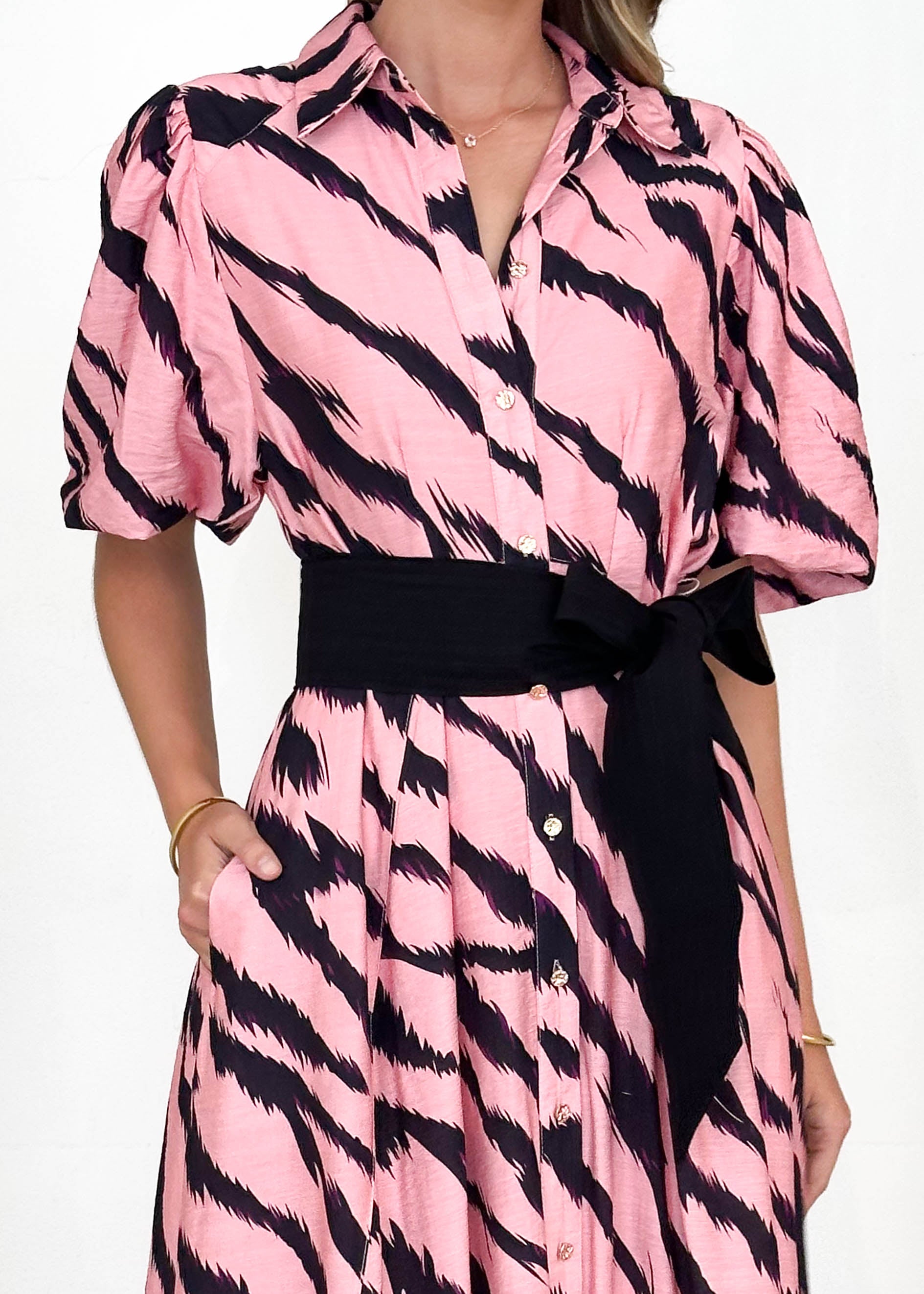 Rambler Maxi Dress - Pink Zebra