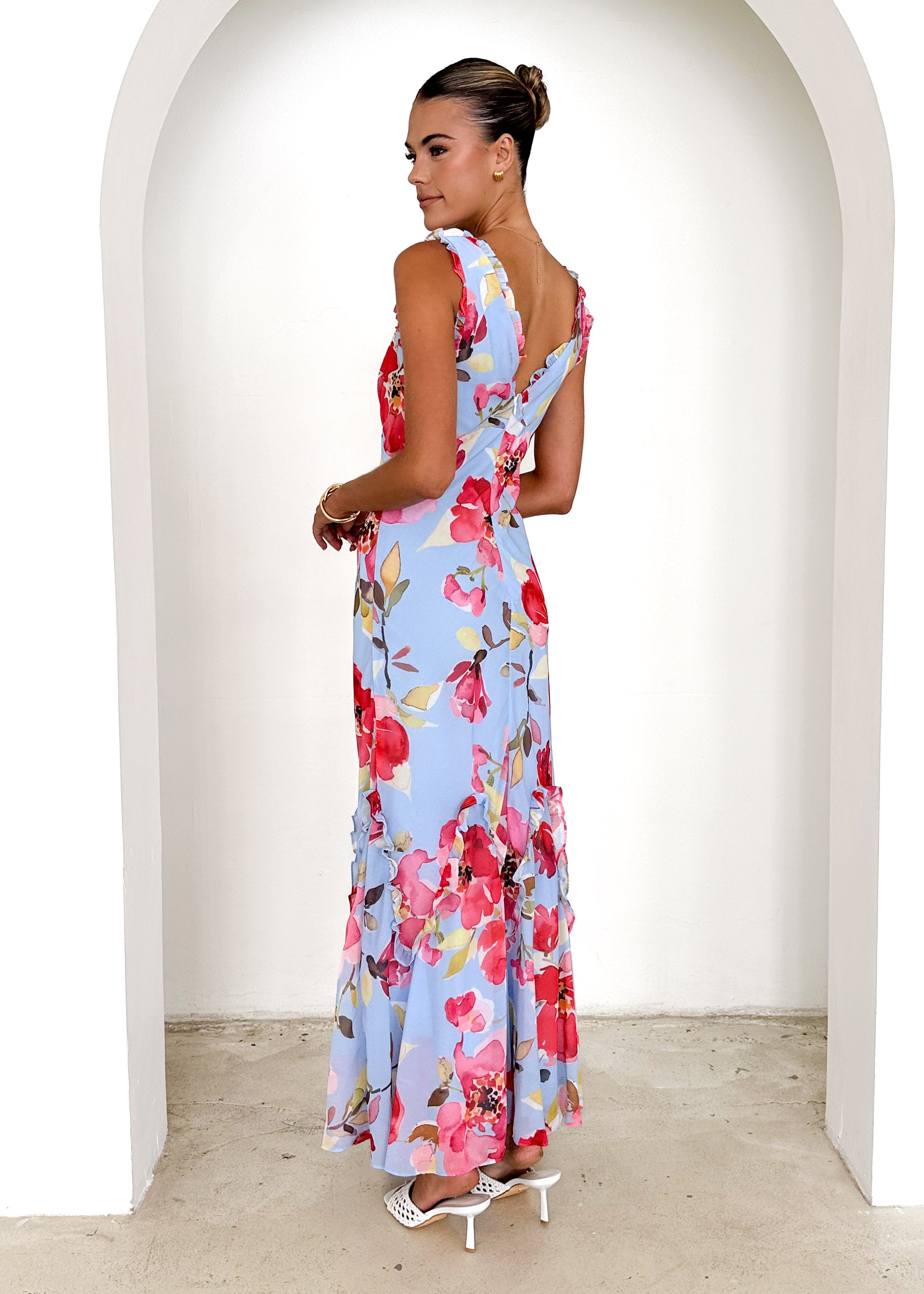 Arriane Maxi Dress - Blue Floral