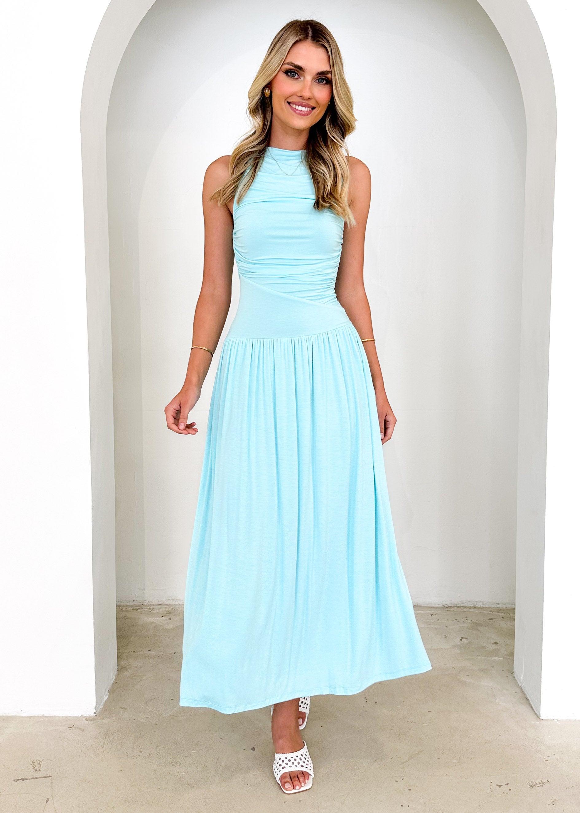 Albie Maxi Dress - Aqua