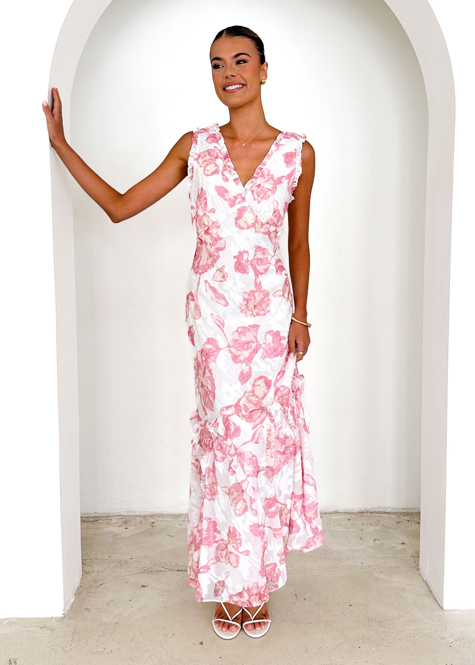 Arriane Maxi Dress - Pink Rose