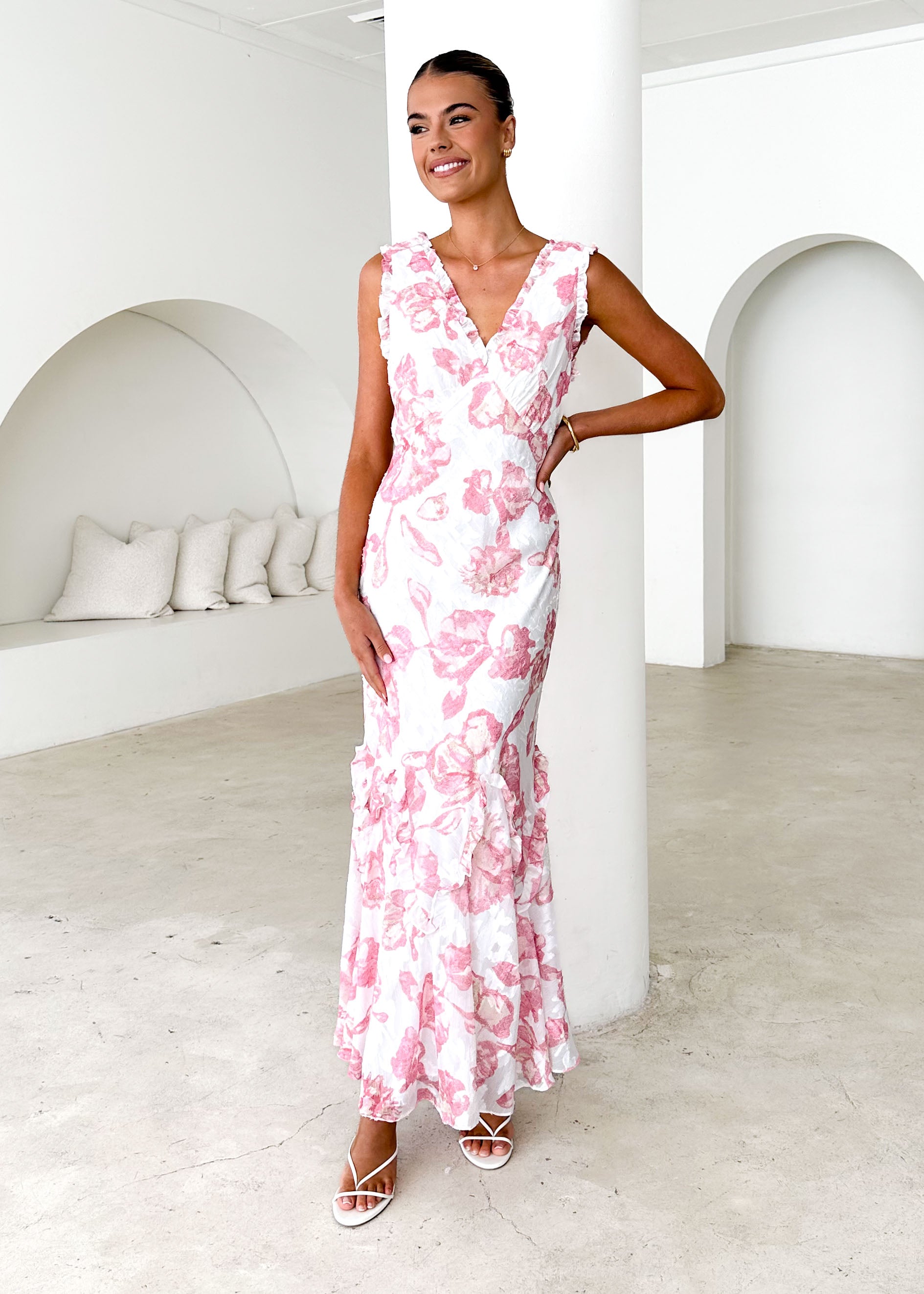 Arriane Maxi Dress - Pink Rose