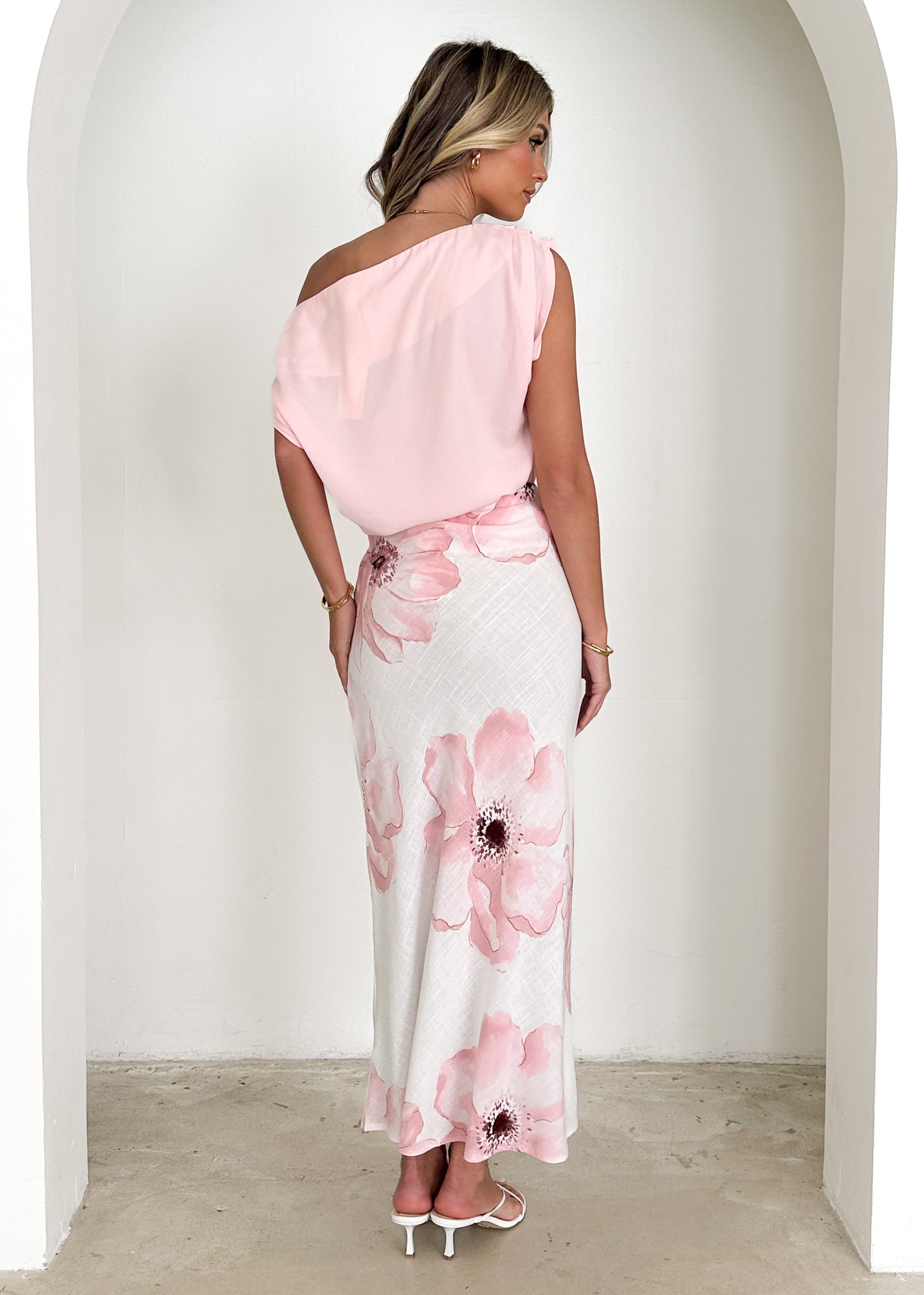 Angelika Maxi Skirt - Pink Poppy